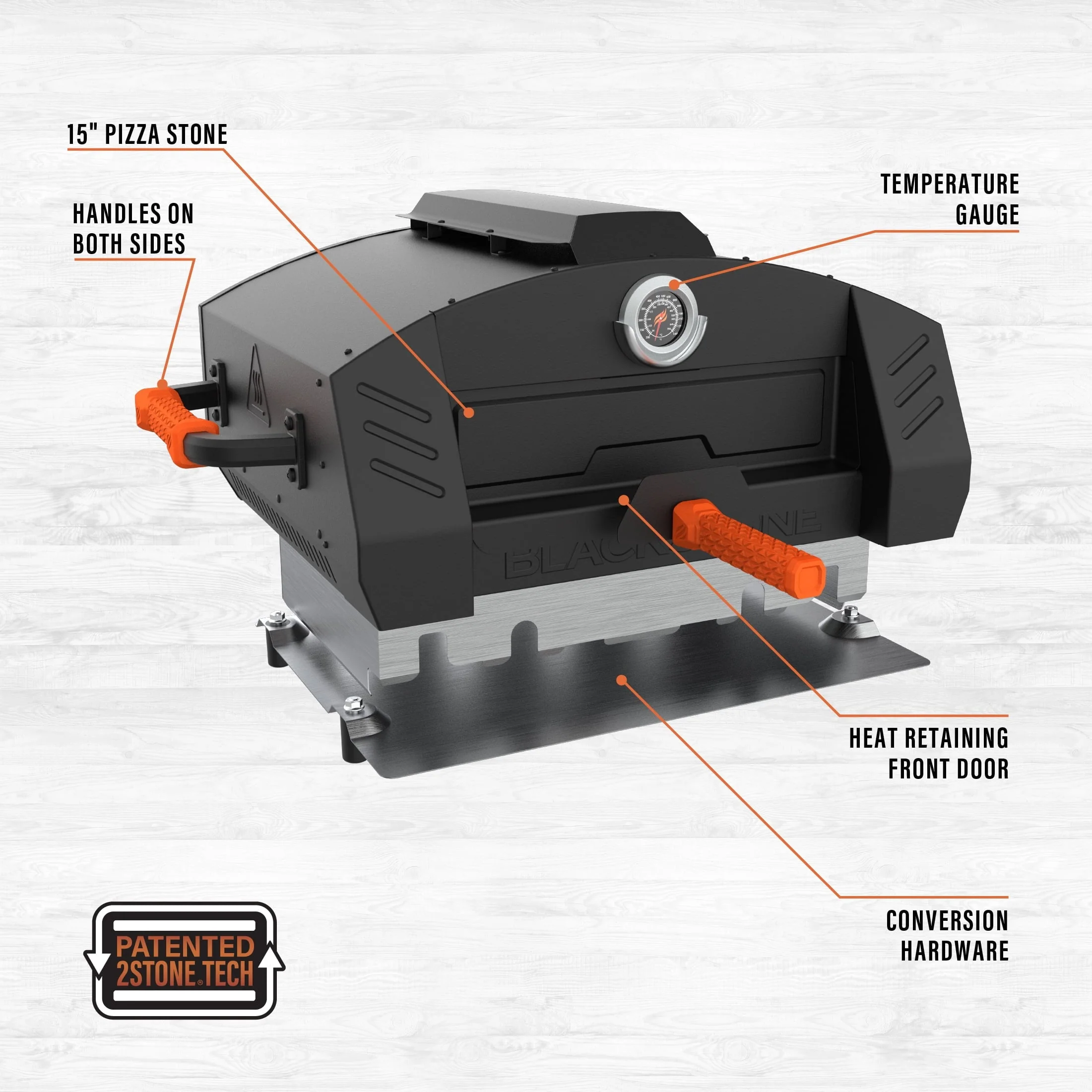 Blackstone Steel Outdoor Propane Pizza Oven Add on �?Fits 22�?Tabletop Models Image 4