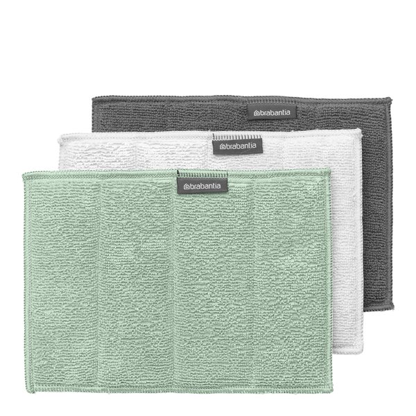 SinkSide mikrofiberputer 3 stk jade green/grå/hvit
