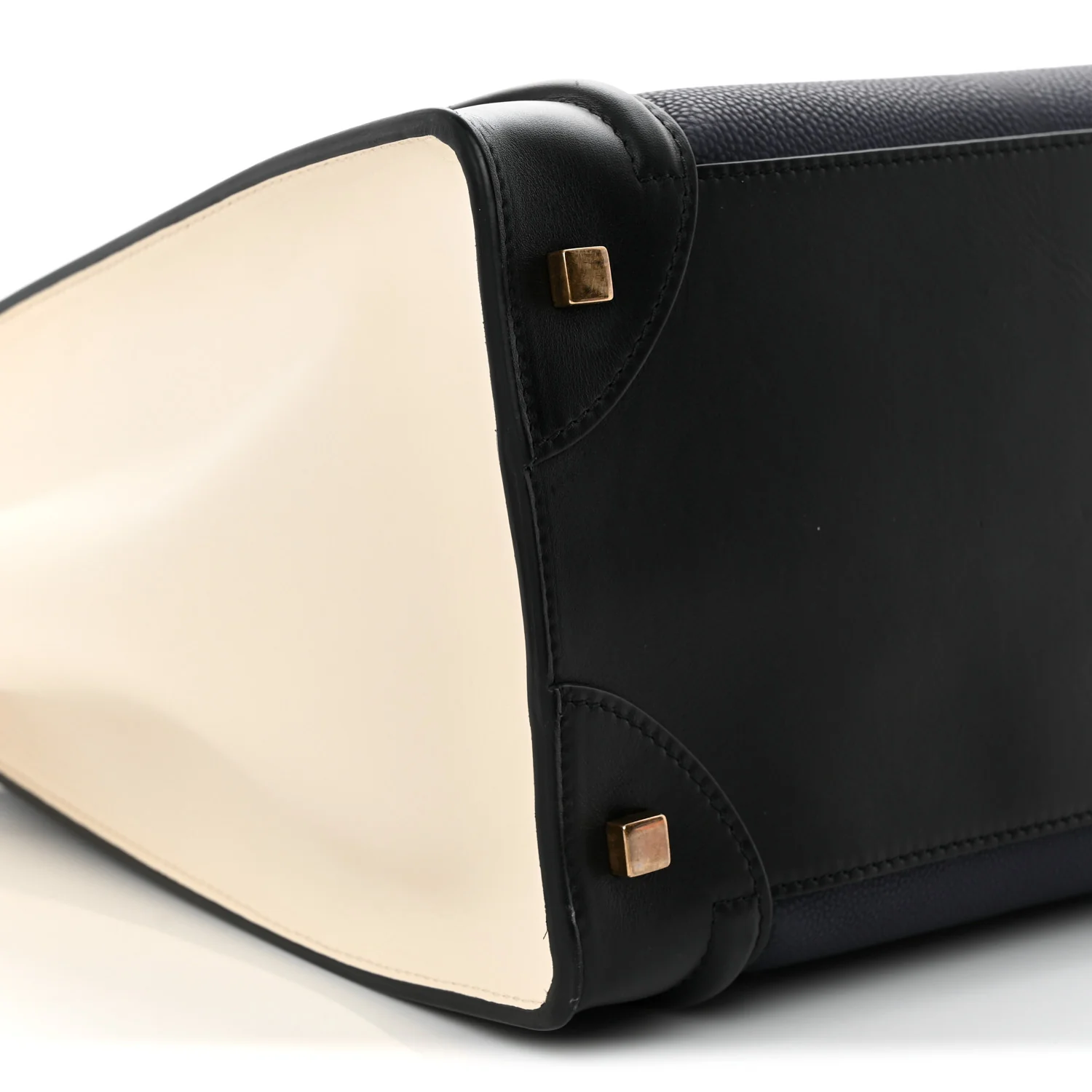 Velluto Calfskin Mini Tri-Color Luggage Navy