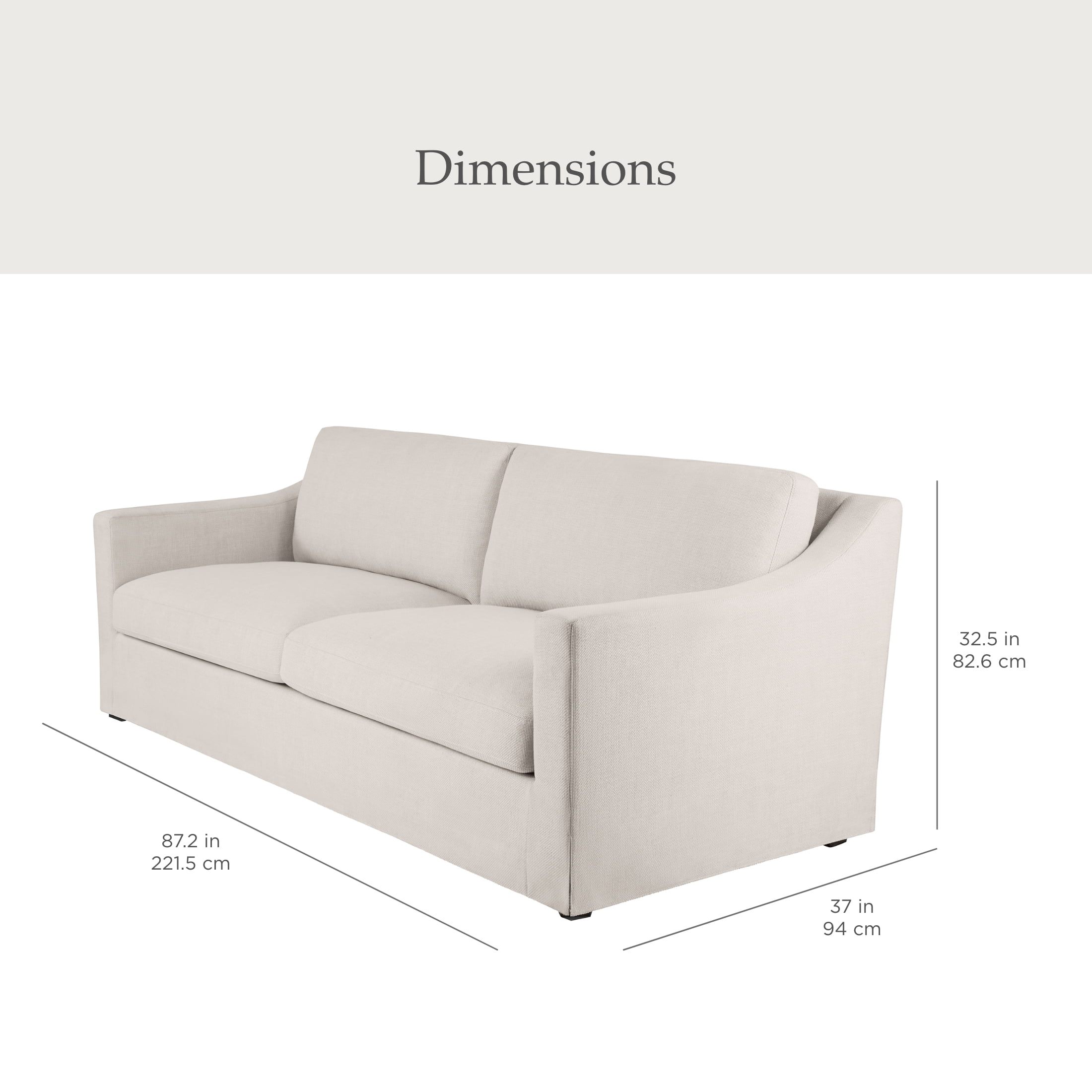 My Texas House Briar 2 Accent Chairs & 1 Sofa, Bundle Cream Linen