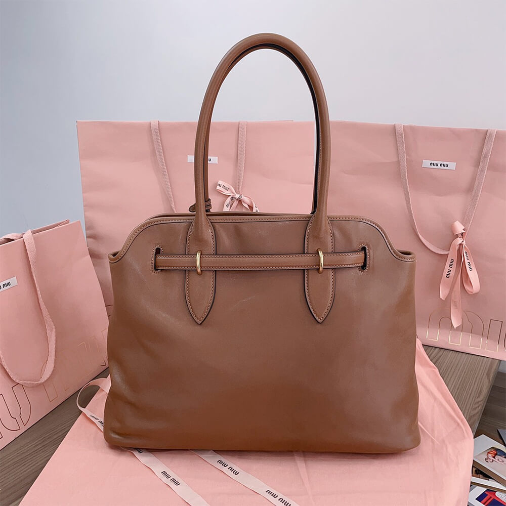 MIUMIU Medium Aventure nappa leather bag(HIGH-END Grade)