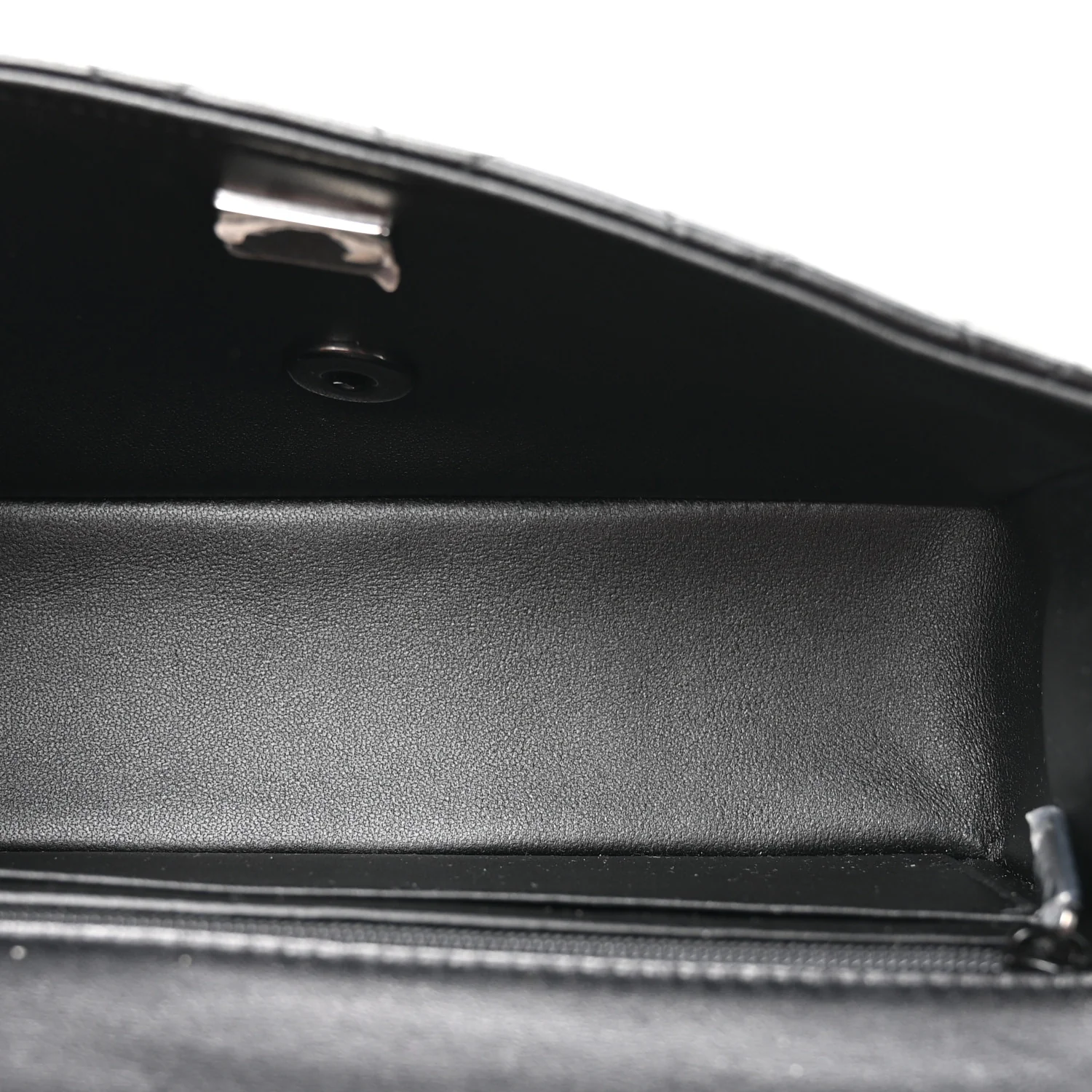 Lambskin Quilted Mini Top Handle Rectangular Flap So Black