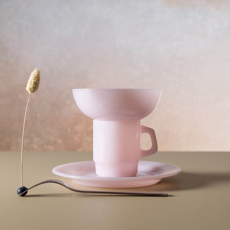 Jade asjett 21 cm lys rosa