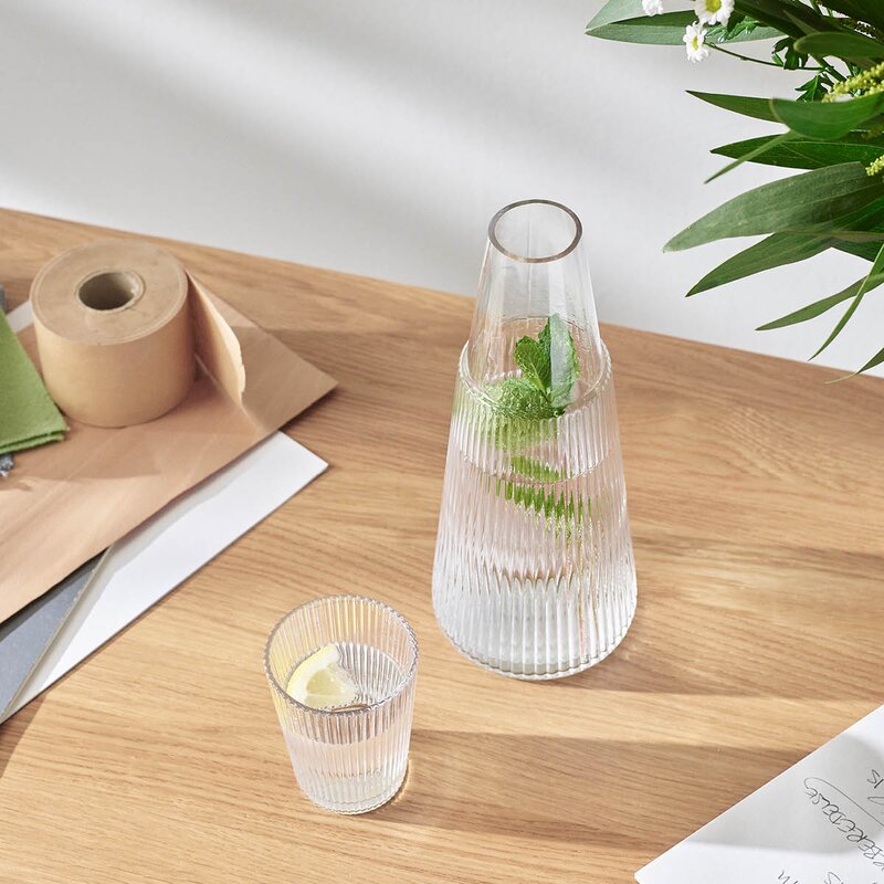 Pilastro karaffel med glass 1L clear