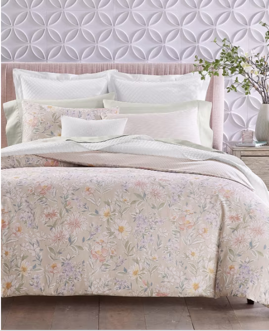Charter Club Damask Designs Border Garden 3-Pc. Cotton Sateen King Comforter Set