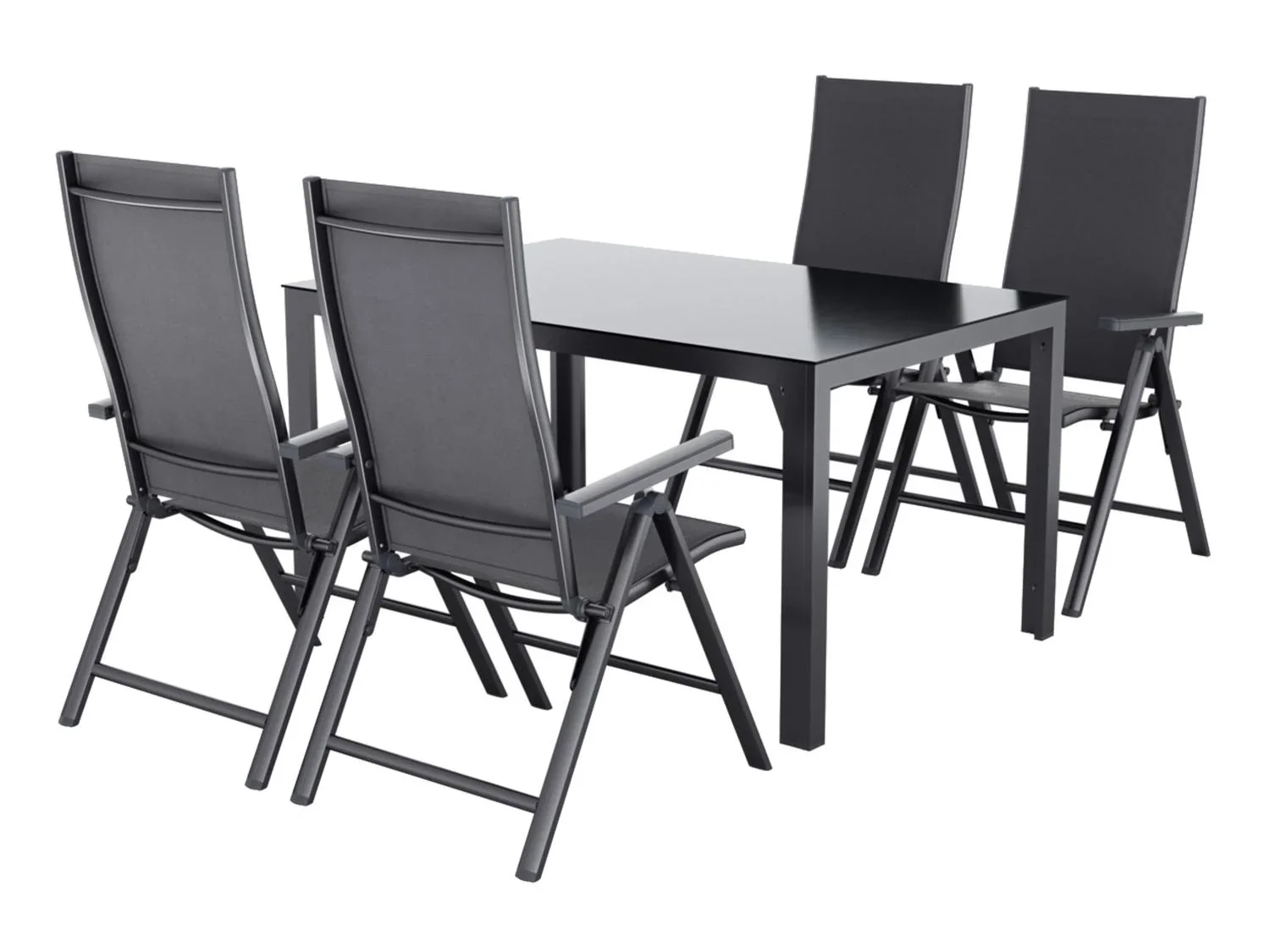 LIVARNO home Table de jardin + Lot de 4 fauteuils Houston