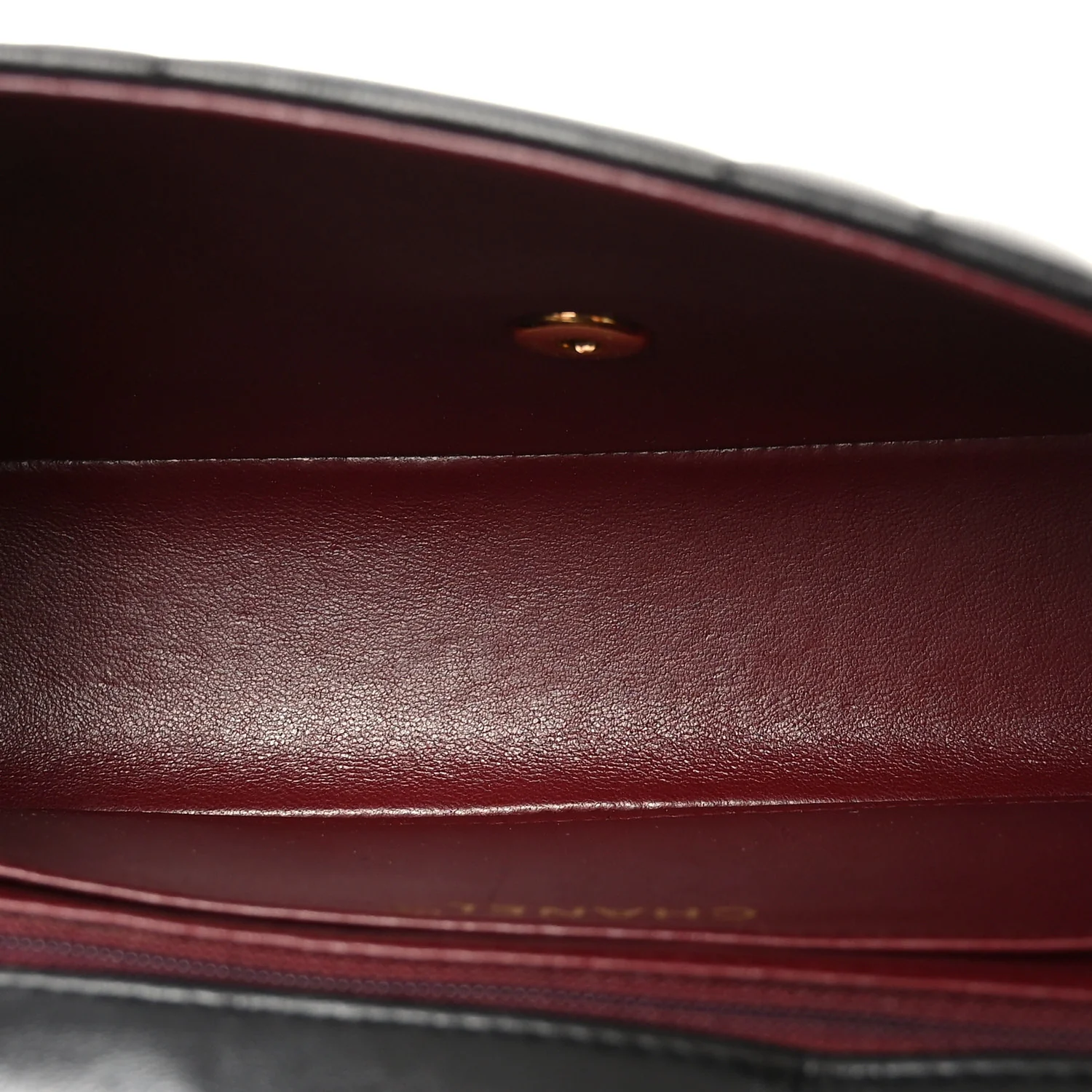Lambskin Vertical Quilted Medium Single Flap Black