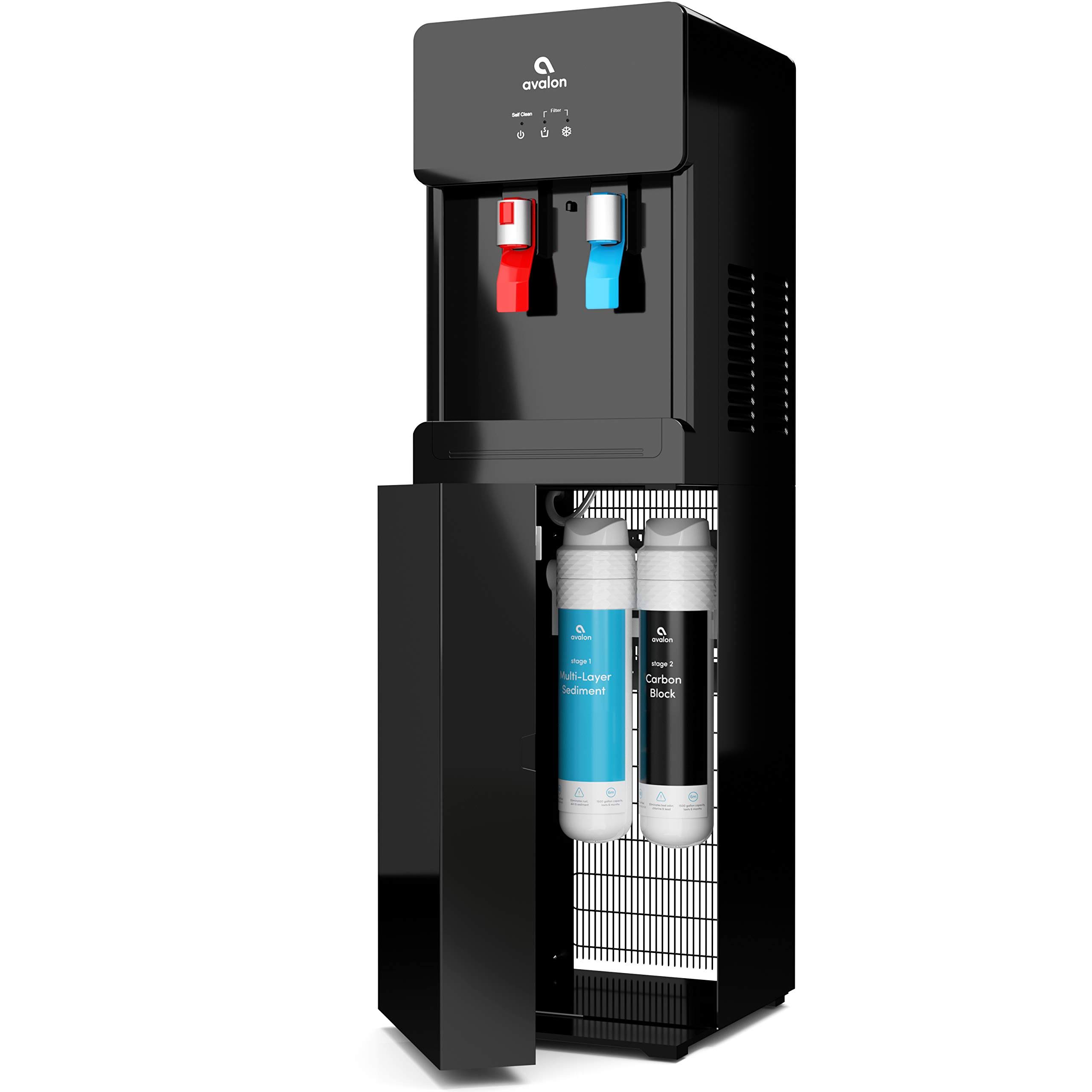 Avalon Self-Cleaning Bottleless Hot/Cold Water Cooler- Black