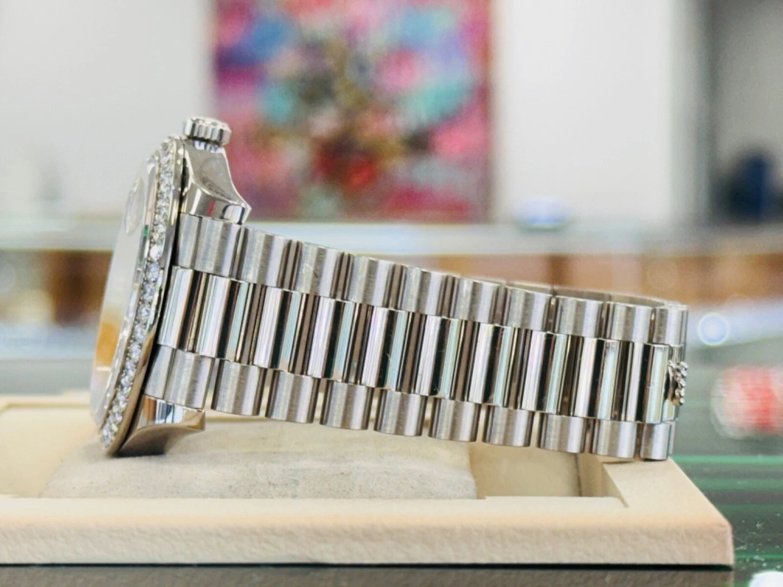 [Super Clone]RLX Day-Date 40mm 228349RBR-0001 Silver Dial President Bracelet