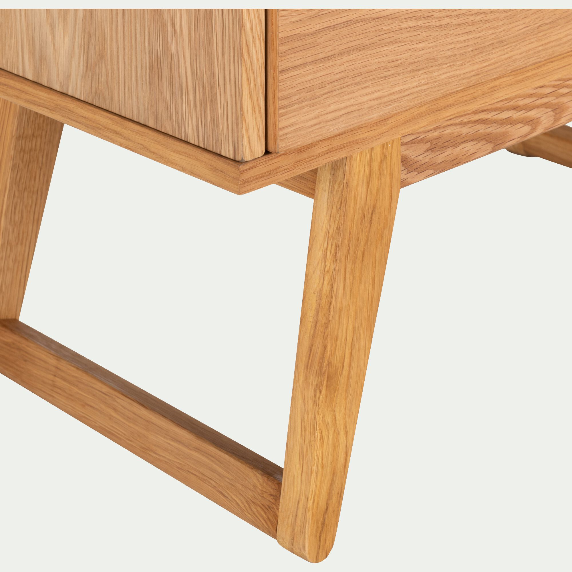 BRUNA - Commode 4 tiroirs en plaqué chêne - bois clair
