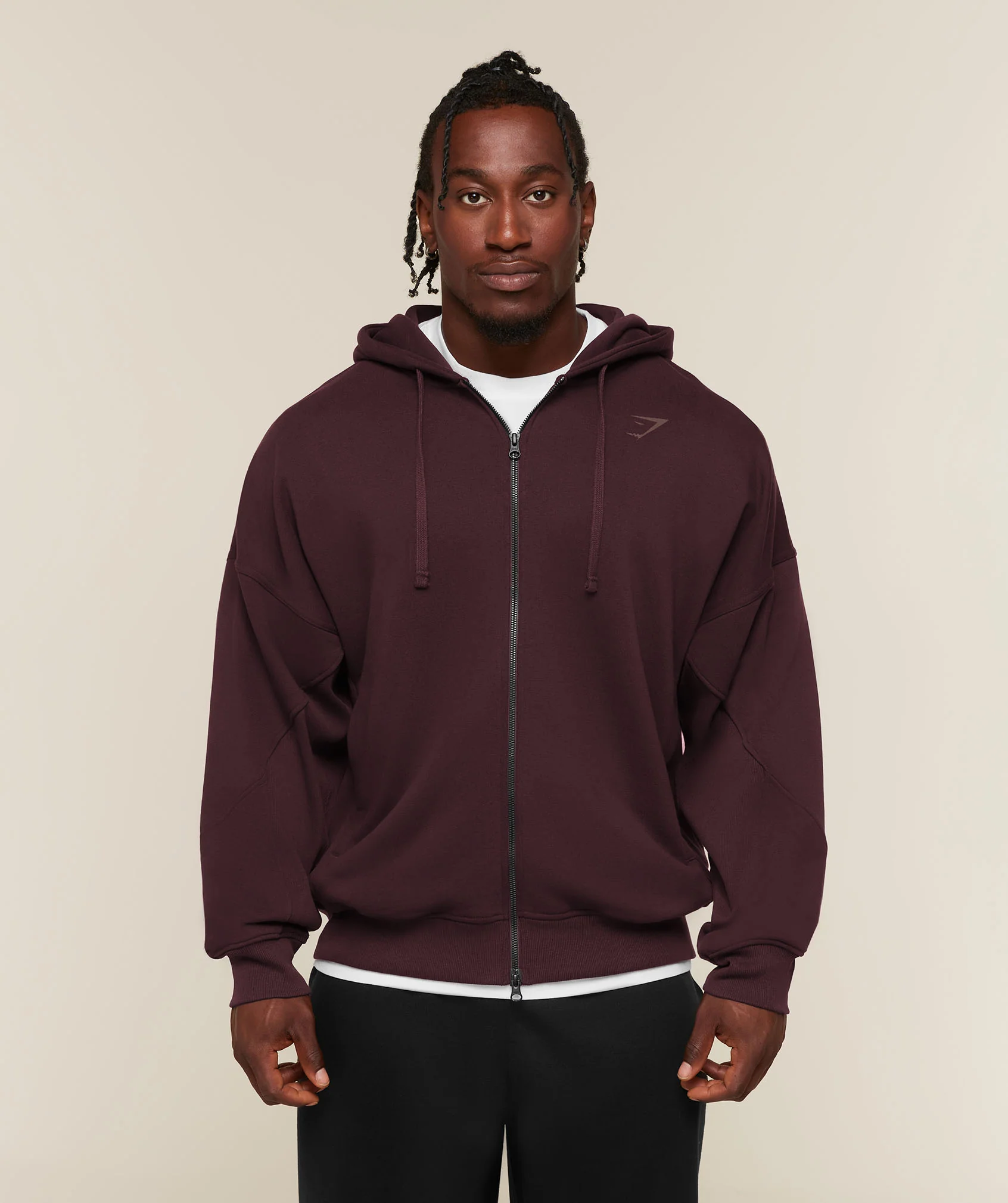 POWER ZIP UP HOODIE - Cherry Purple
