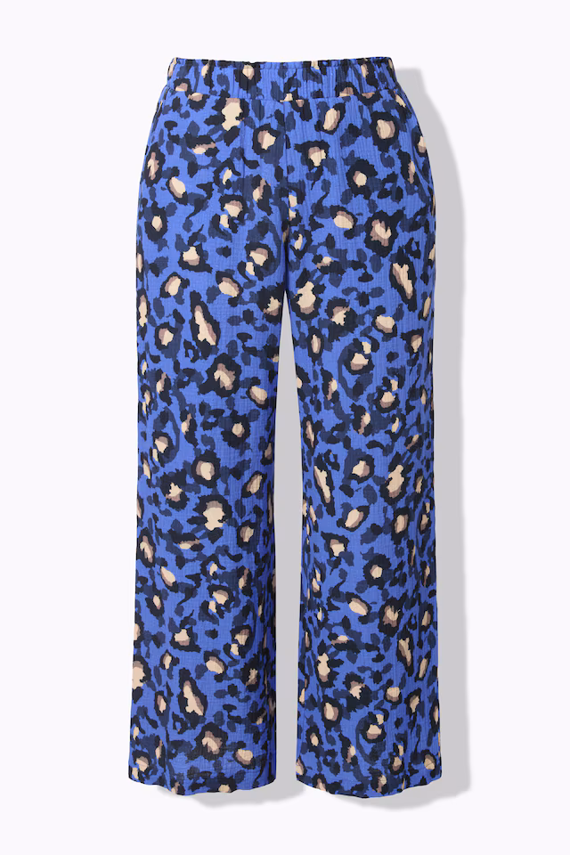 Colorful Leopard Print Elastic Waist Pants
