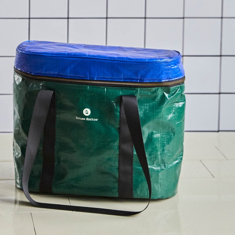 Picnic kjølebag 38x19,5 cm grønn/blå