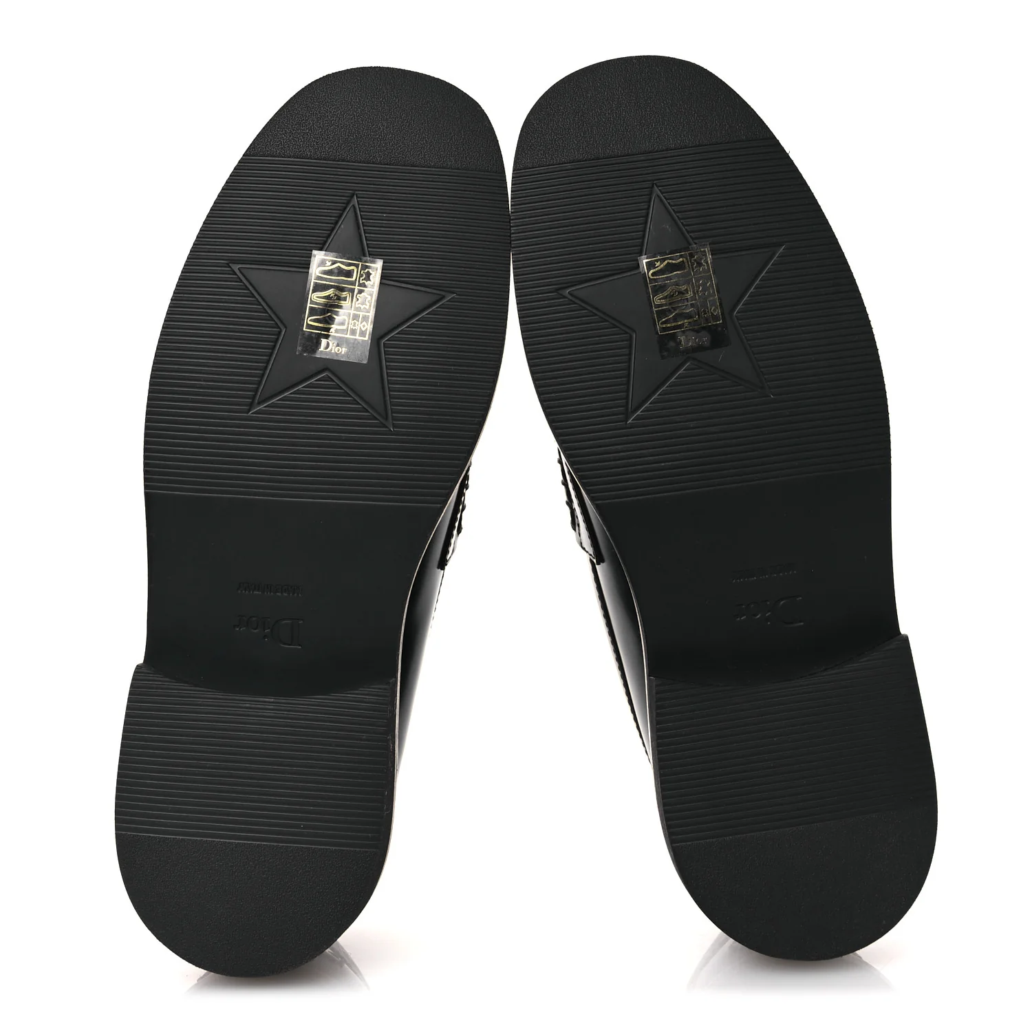 Brushed Calfskin Boy Platform Loafers 35.5 Black
