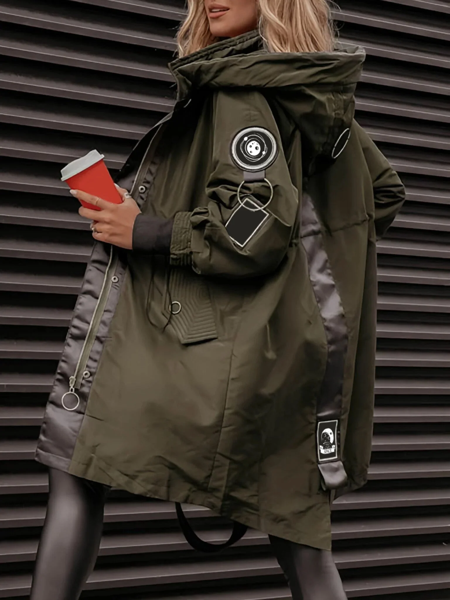 Veste à capuche à manches longues pour femme