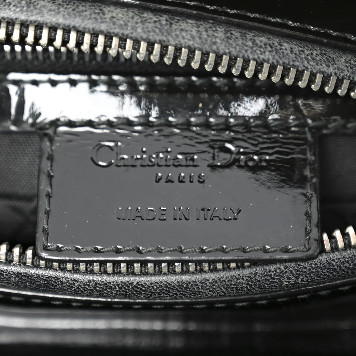 Patent Cannage Medium Lady Dior Black