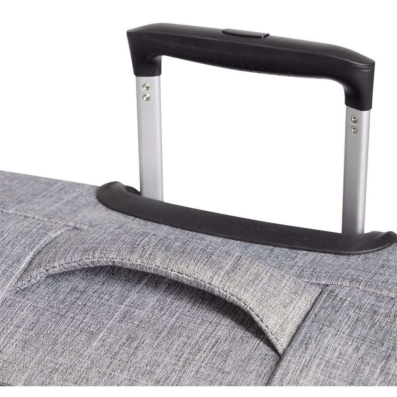 Valise cabine souple 30L 4 roues gris H55cm