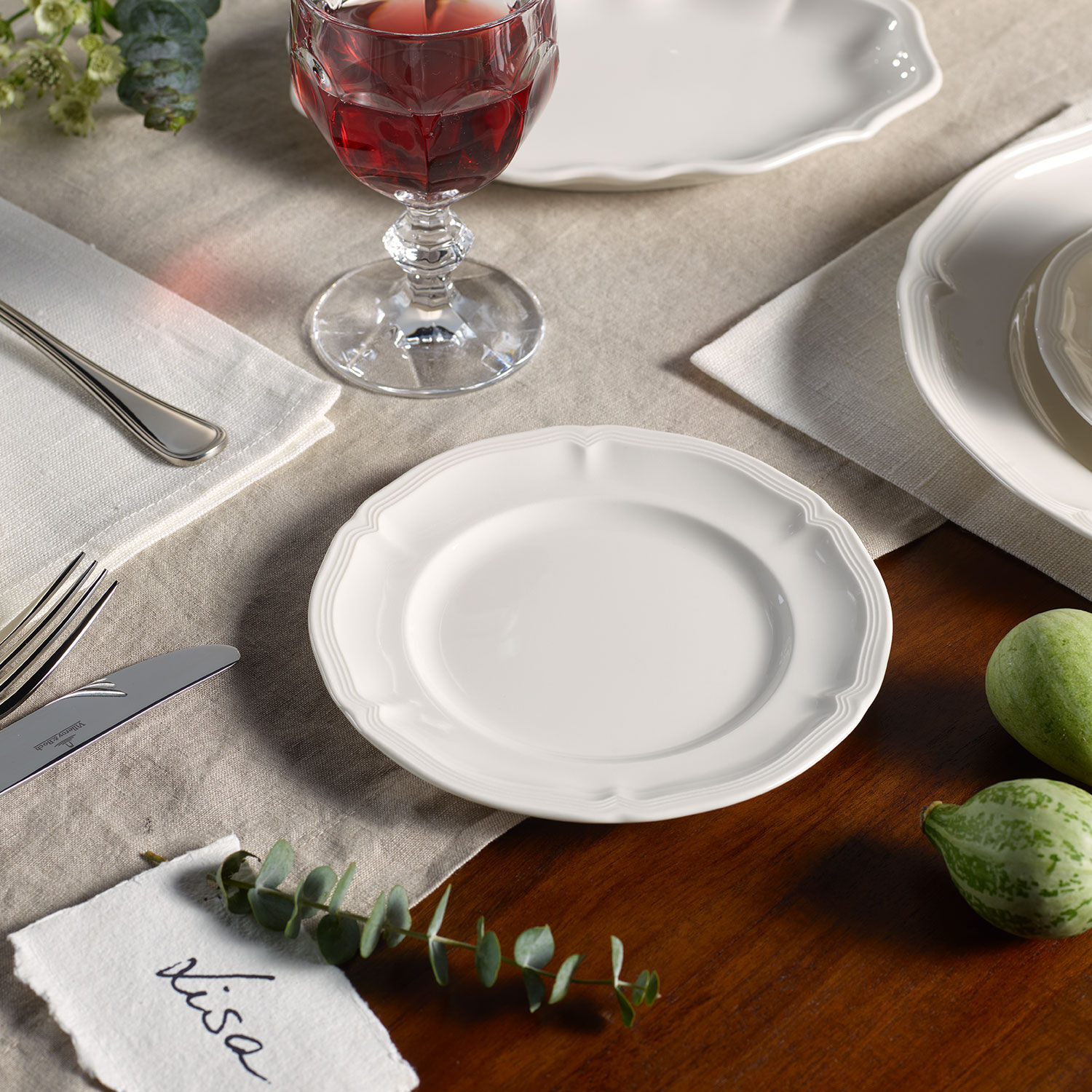 Manoir Appetizer/ Bread Plate - White, 6.9'', Premium Porcelain