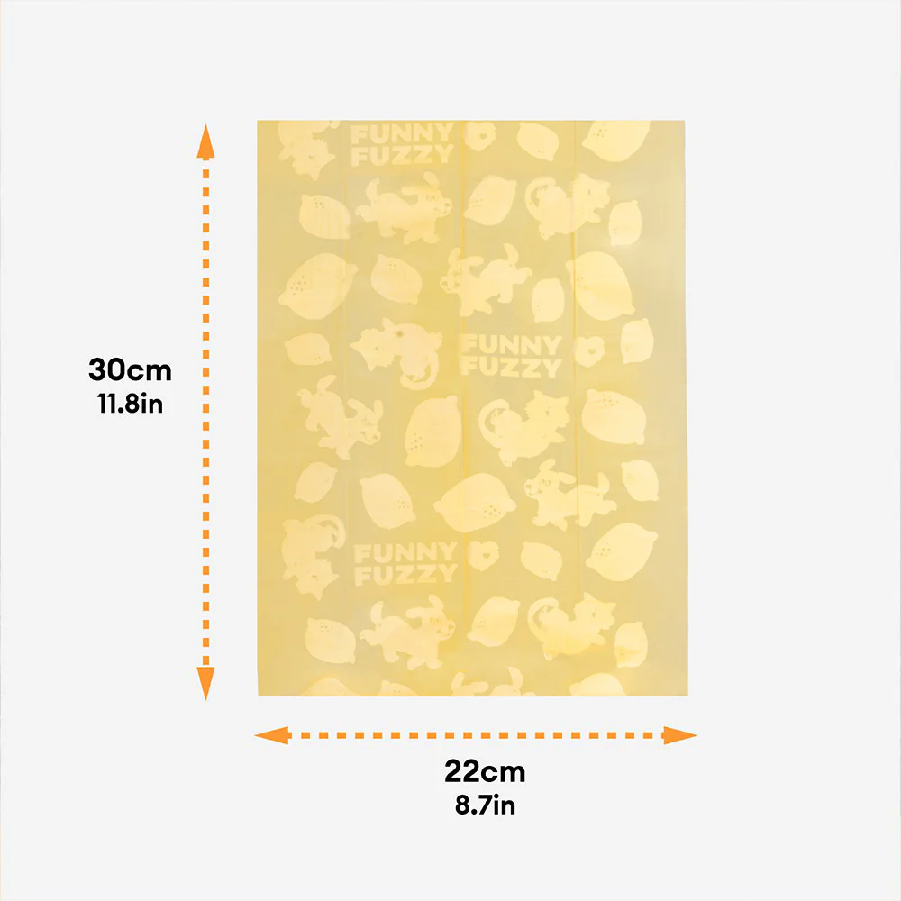 Lemon Scented Durable Recycled Poop Bags - Fresh Up