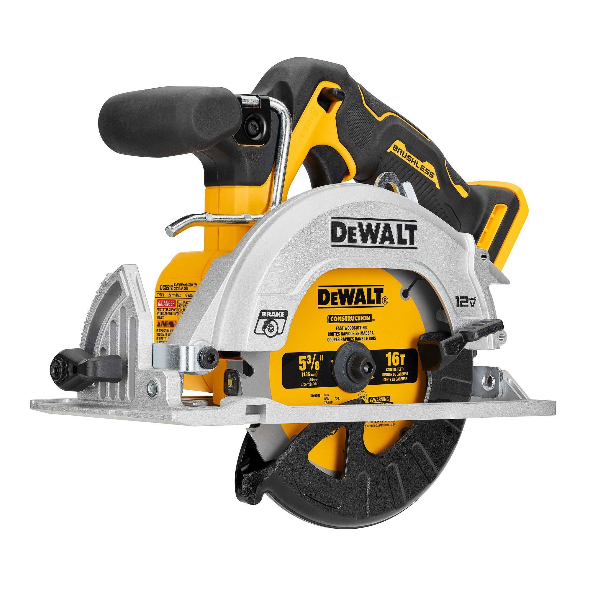 DeWalt DCS512B Xtreme 12V MAX* 5-3/8 in Brushless Cordless Circular Saw (Tool Only)