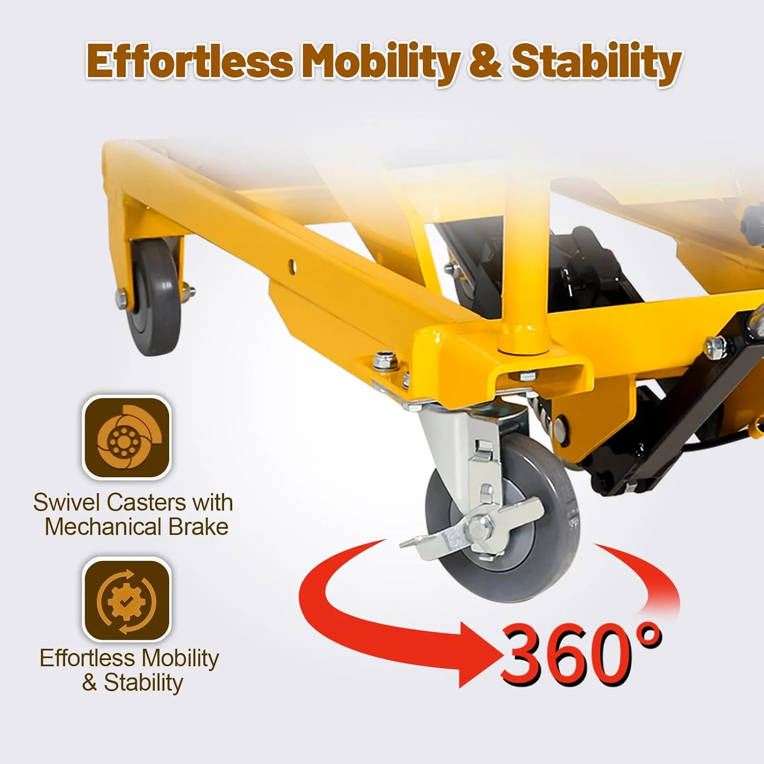 Hydraulic Lift Table Cart 500 lbs Manual Double Scissor Lift Table 50" - Image 9