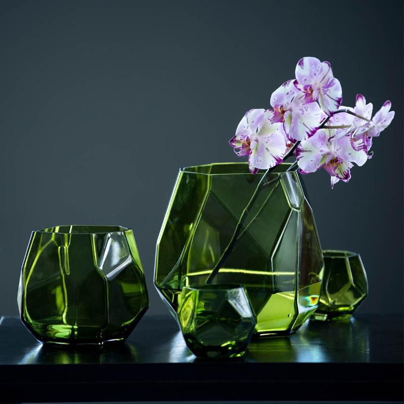 Iglo lykt/vase 22 cm oliven