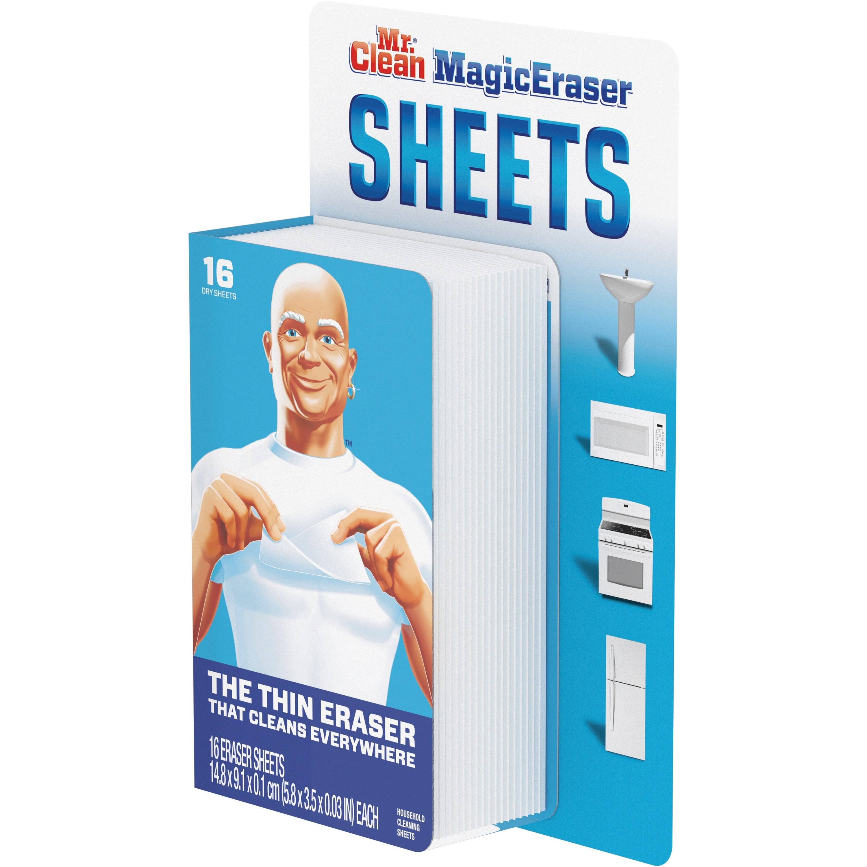 Mr. Clean Household Cleaning Sheets, Magic Eraser, Dry - 16 sheets