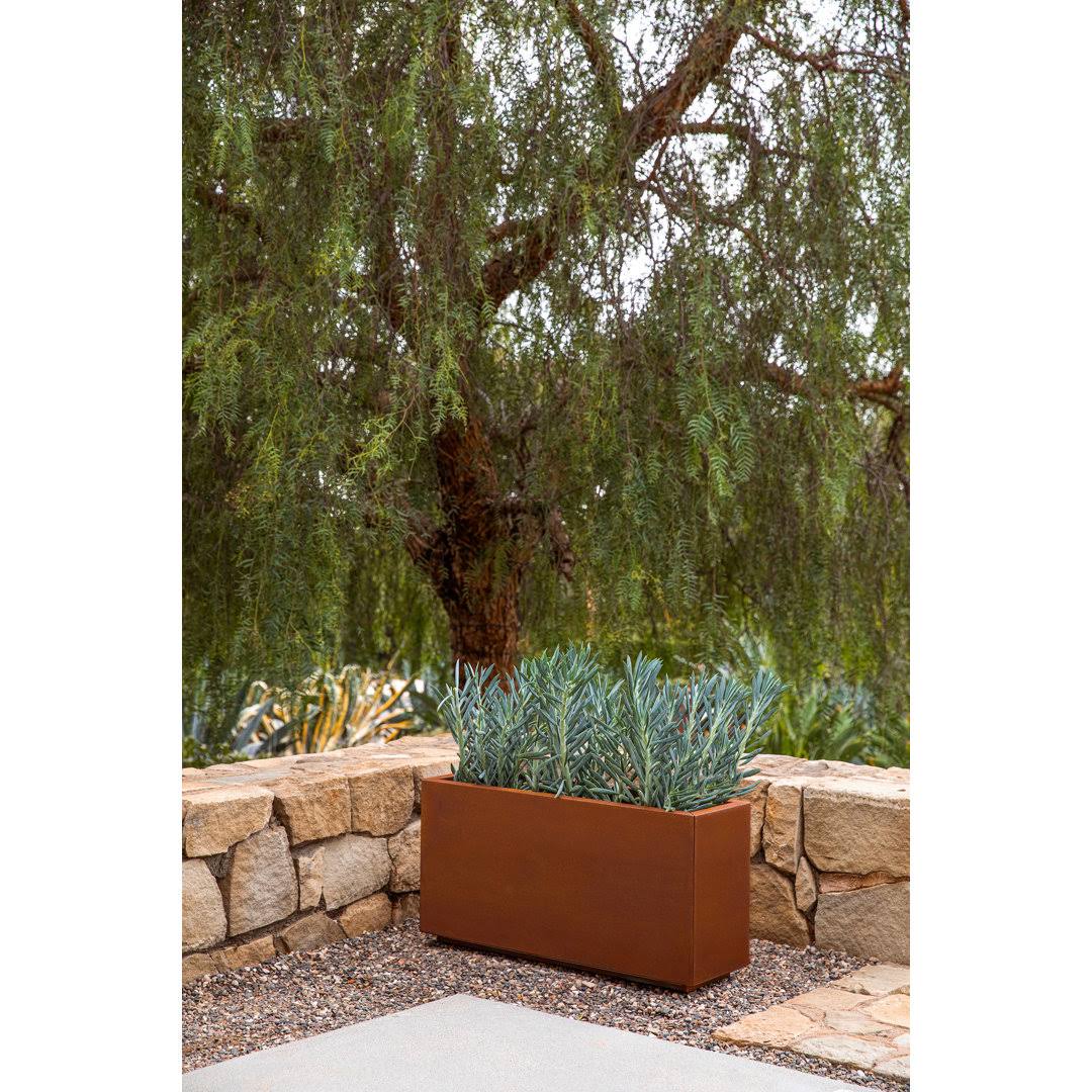 Veradek Metallic Series Corten Steel Planter Box Size: Medium - 16