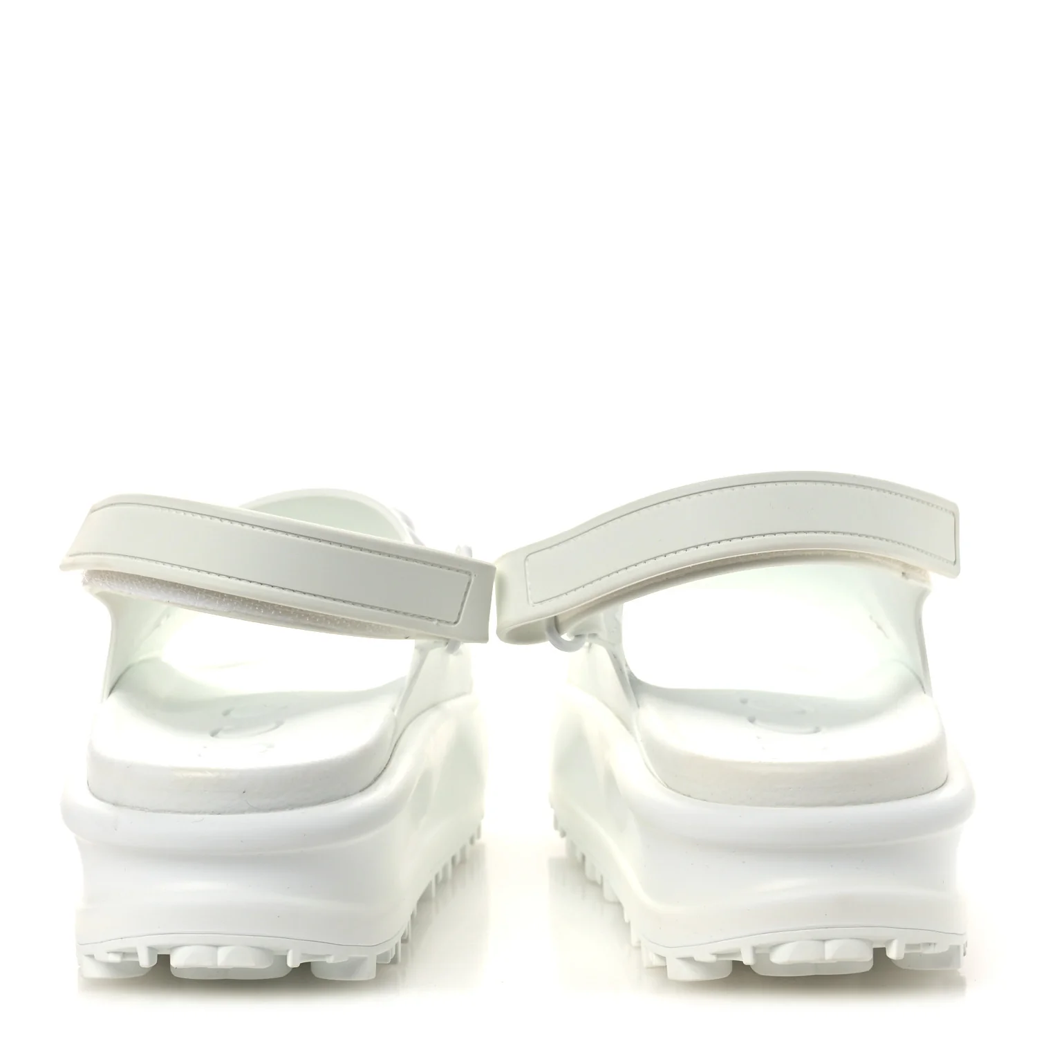 Soft Rubber Horsebit Touch Womens Strapped Sandals 38 Great White