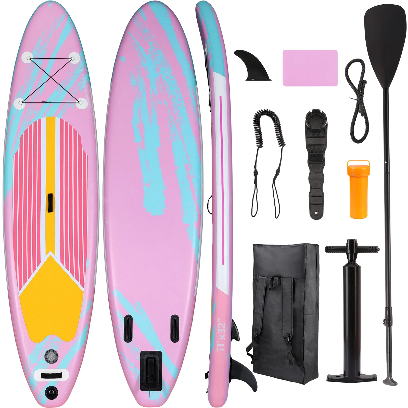 LAZY BUDDY 10ft Inflatable Stand up Paddle Board with Premium SUP Accessories, Non - Slip EVA Deck, for Adults & Youth of All Skill Levels