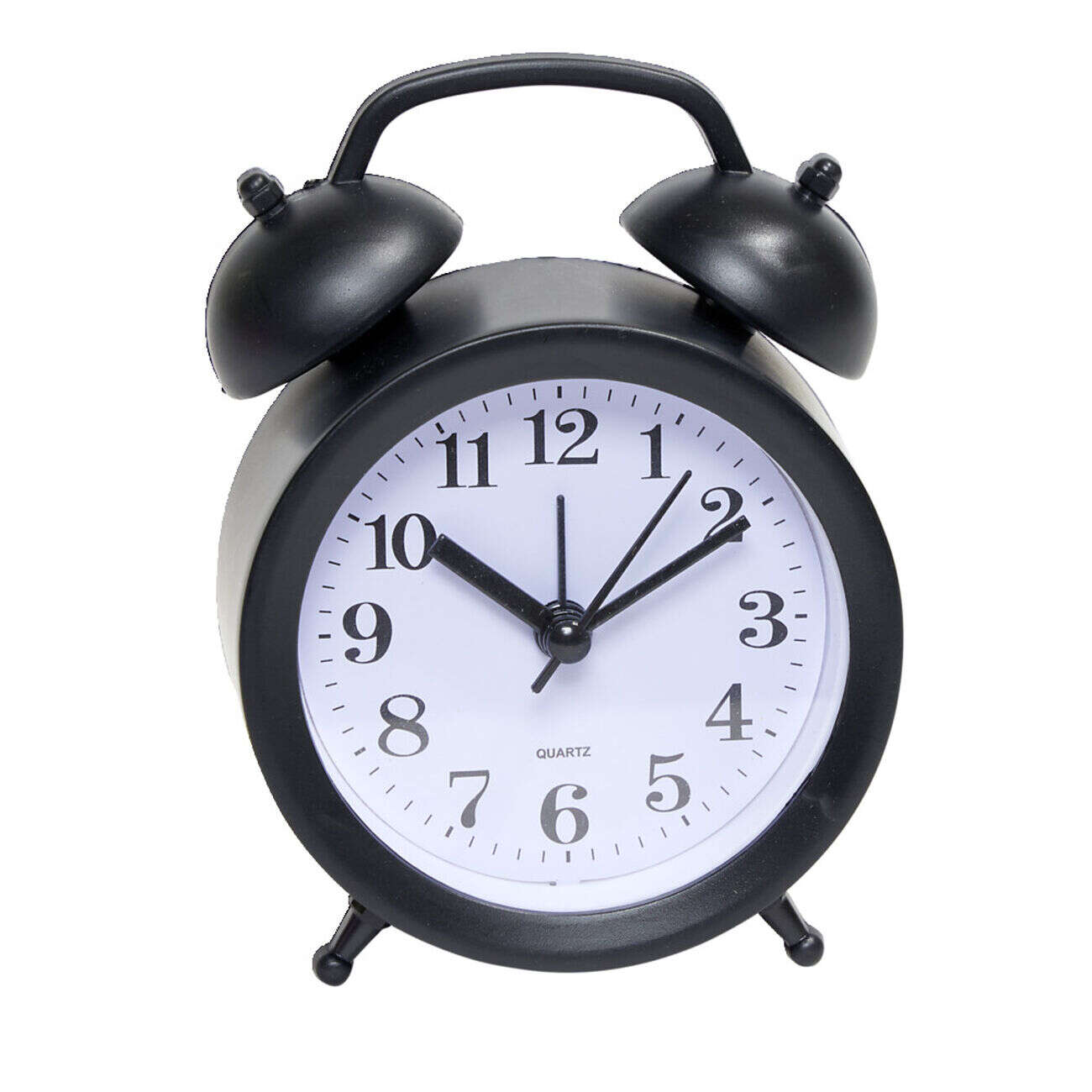 Mini réveil analogique à quartz en plastique avec alarme 11,8x9xH4cm (4 modèles)