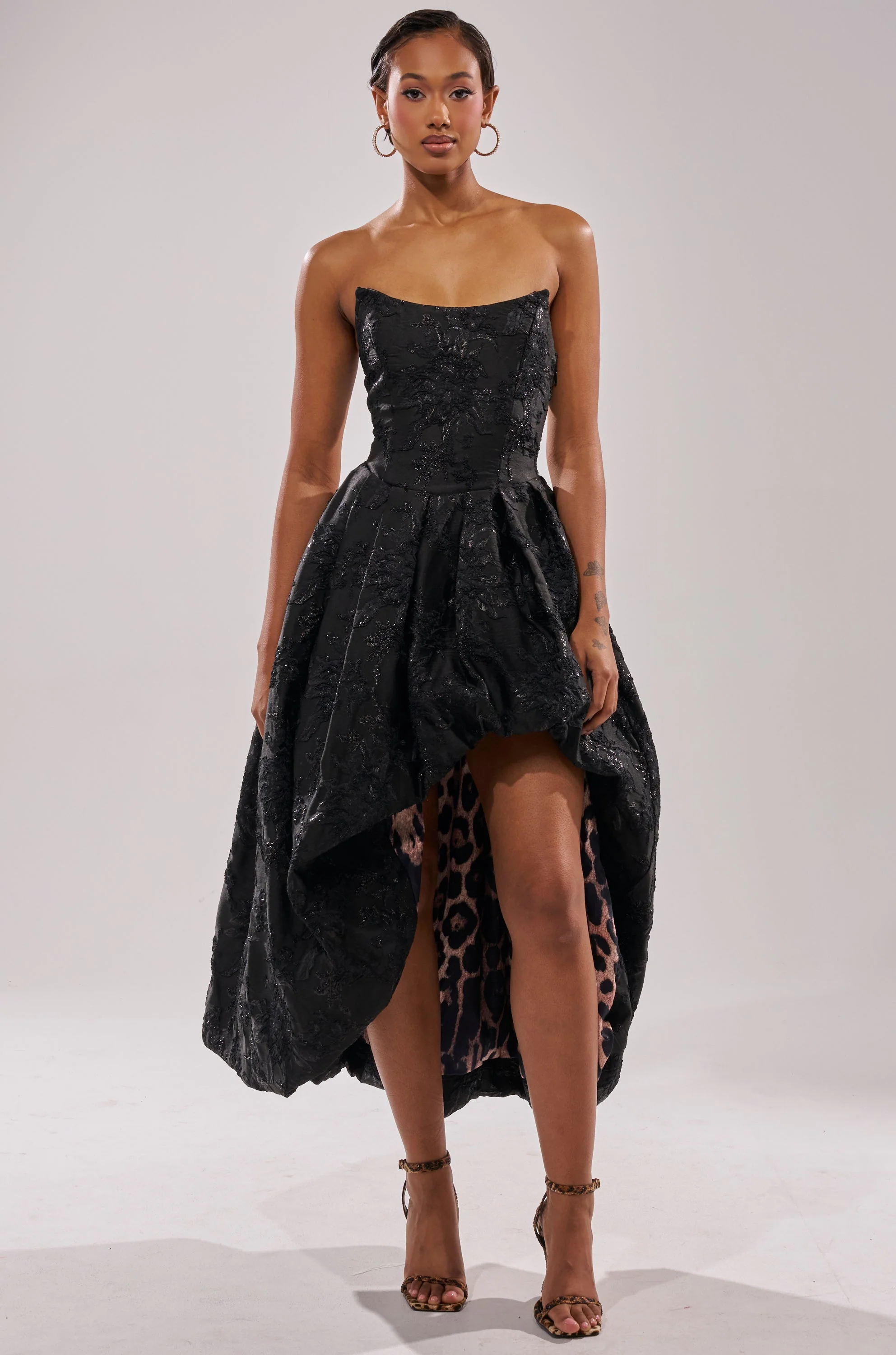 WILD THANG PRINTED HI LOW DRESS - Akira Store