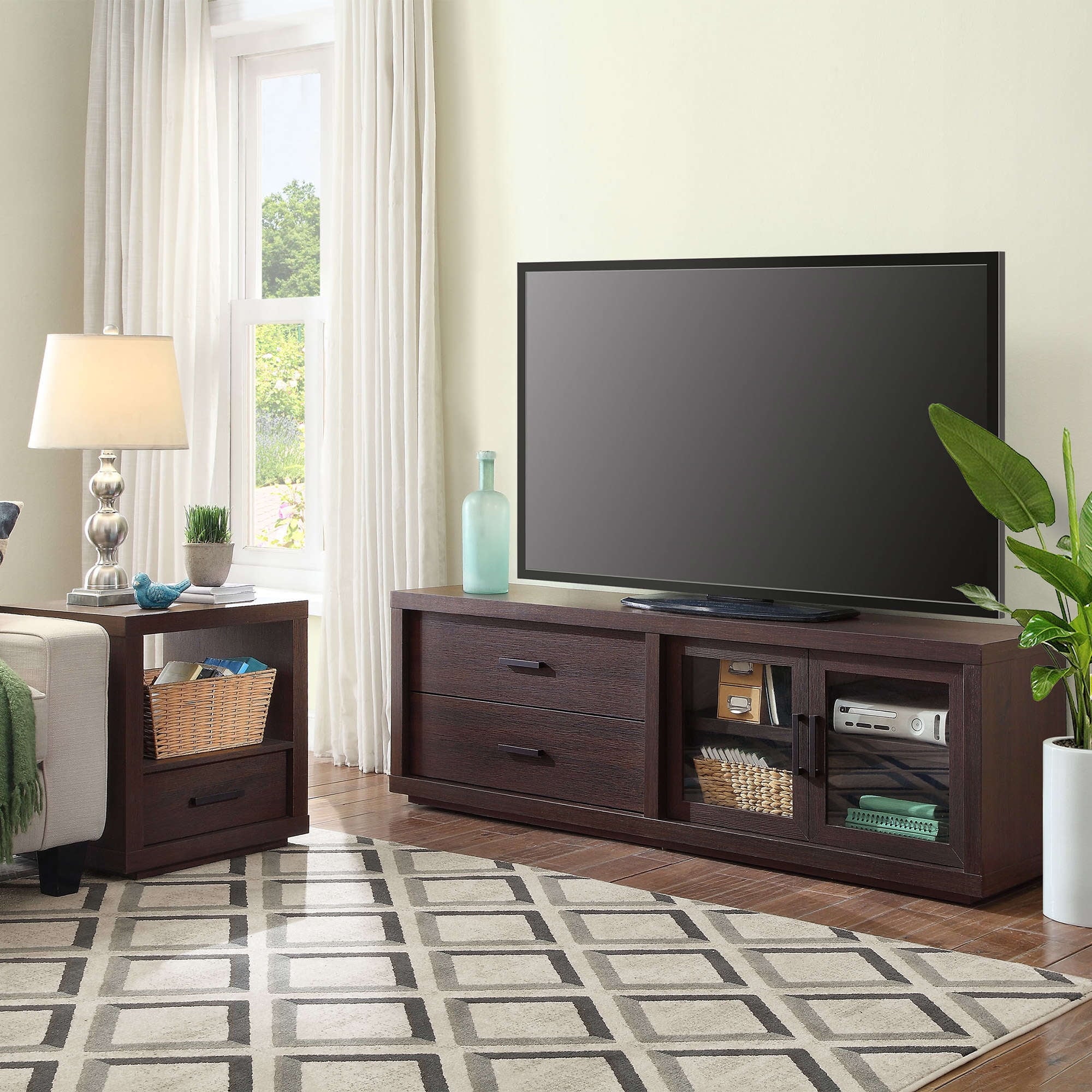 Better Homes & Gardens Steele End Table With Drawer, Espresso Finish
