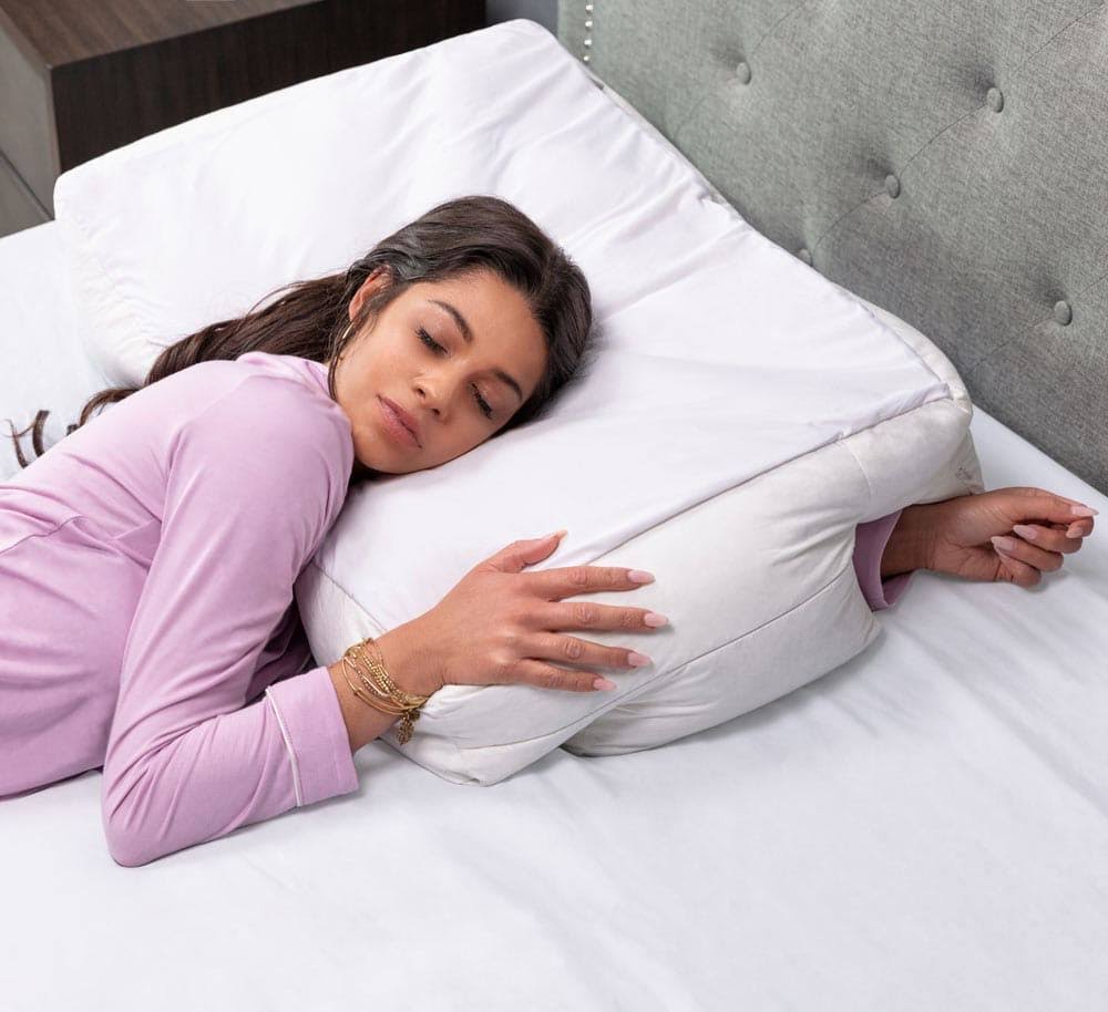 Wife Pillow - Medium Soft Support. Ergonomic Arm Holes Positioner. Bed Side Sleeper. Cervical Neck, Shoulder & Rotator Cuff Pain Relief. Fully