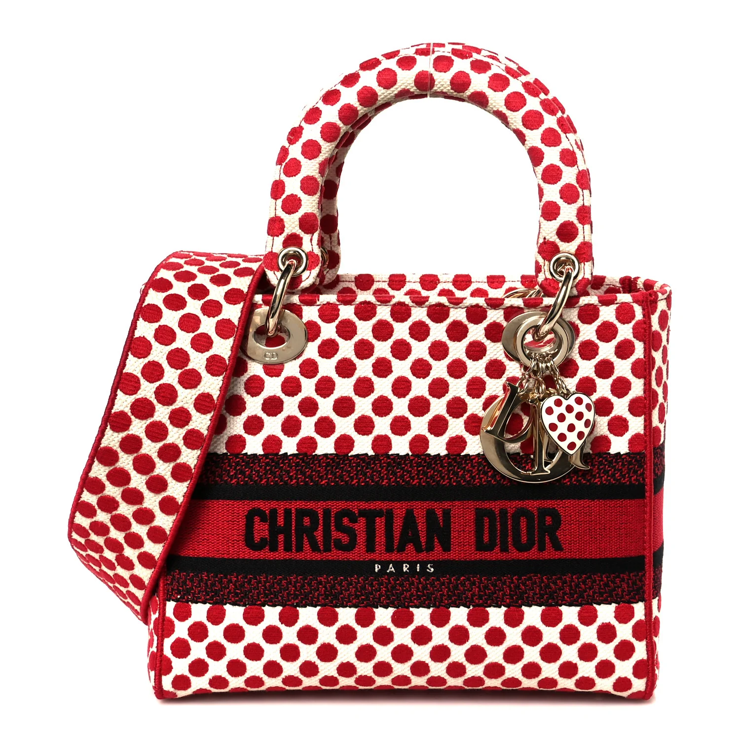 Canvas Medium DiorAmour Dots Lady D-Lite Red