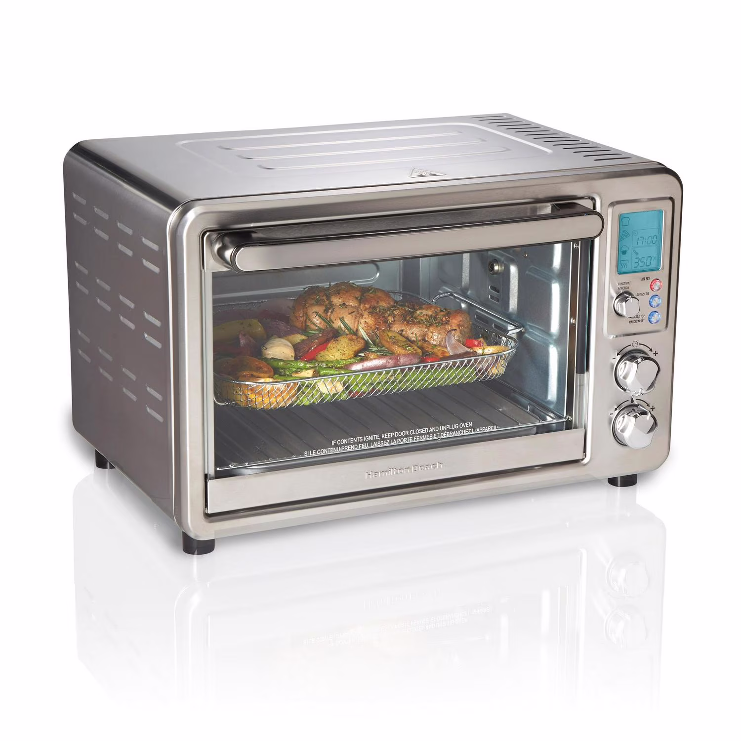 Hamilton Beach Sure - Crisp Digital Air Fryer Toaster Oven with Rotisserie - 9 x 12