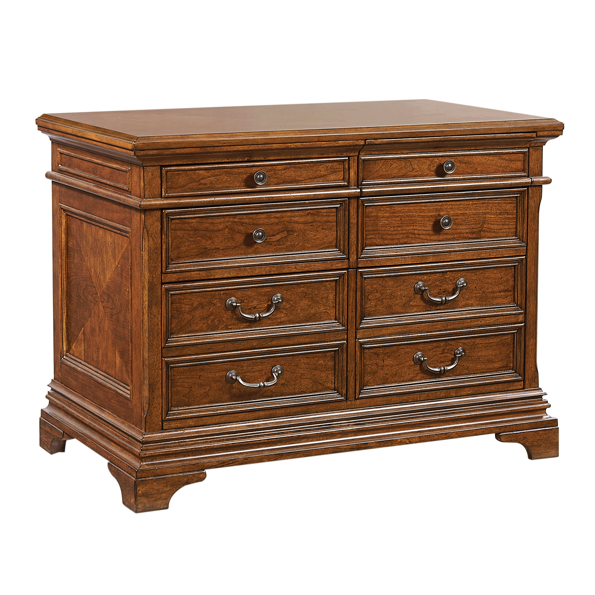 Lewis 66' Desk with Return, Lateral File & 2pc Bookcase