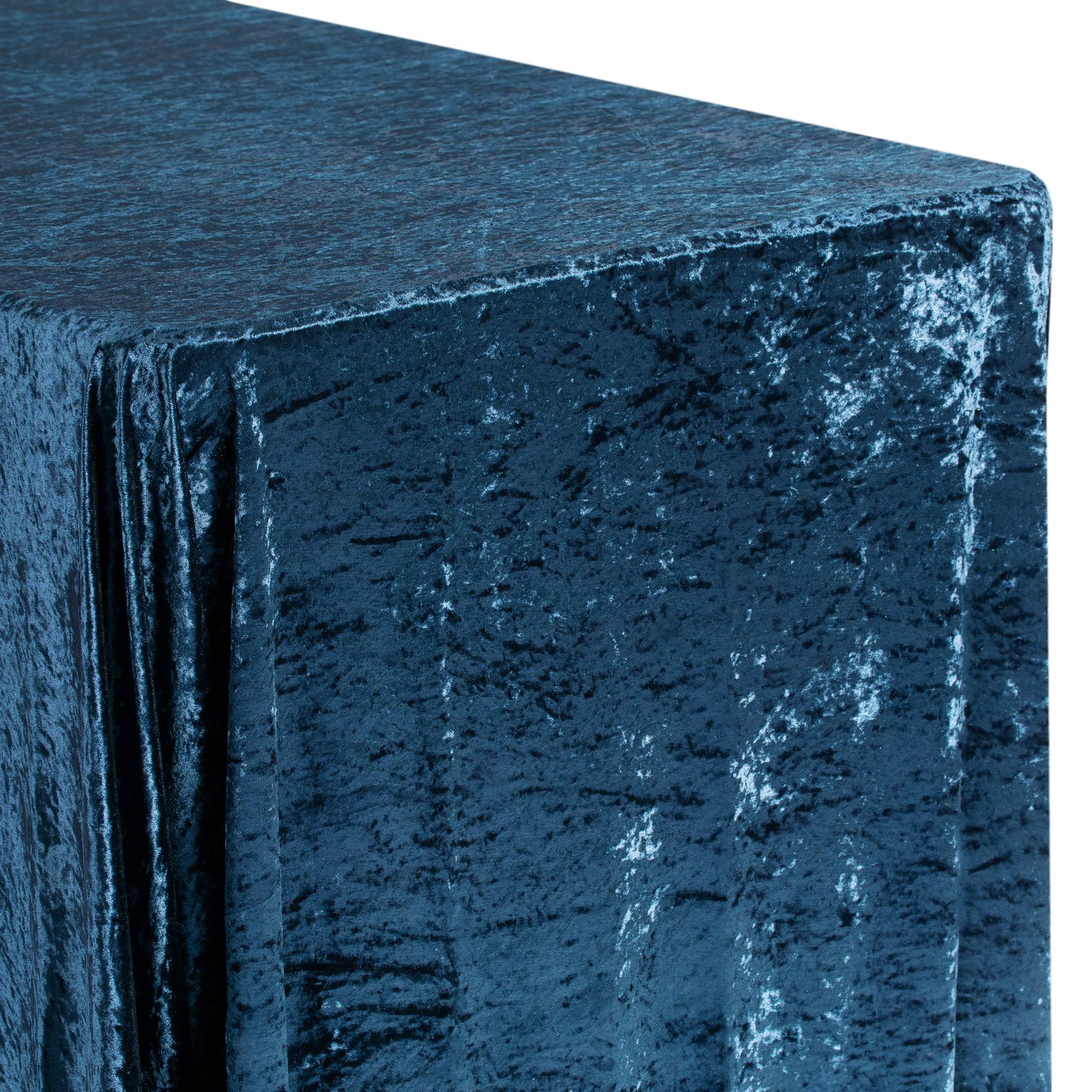 Navy Blue Velvet Rectangular Tablecloth Size: 90 x 156 in | Wedding | Event | Wholesale by CV Linens