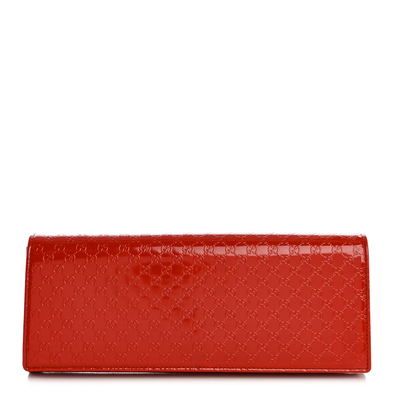 Patent Microguccissima Small Broadway Clutch Red
