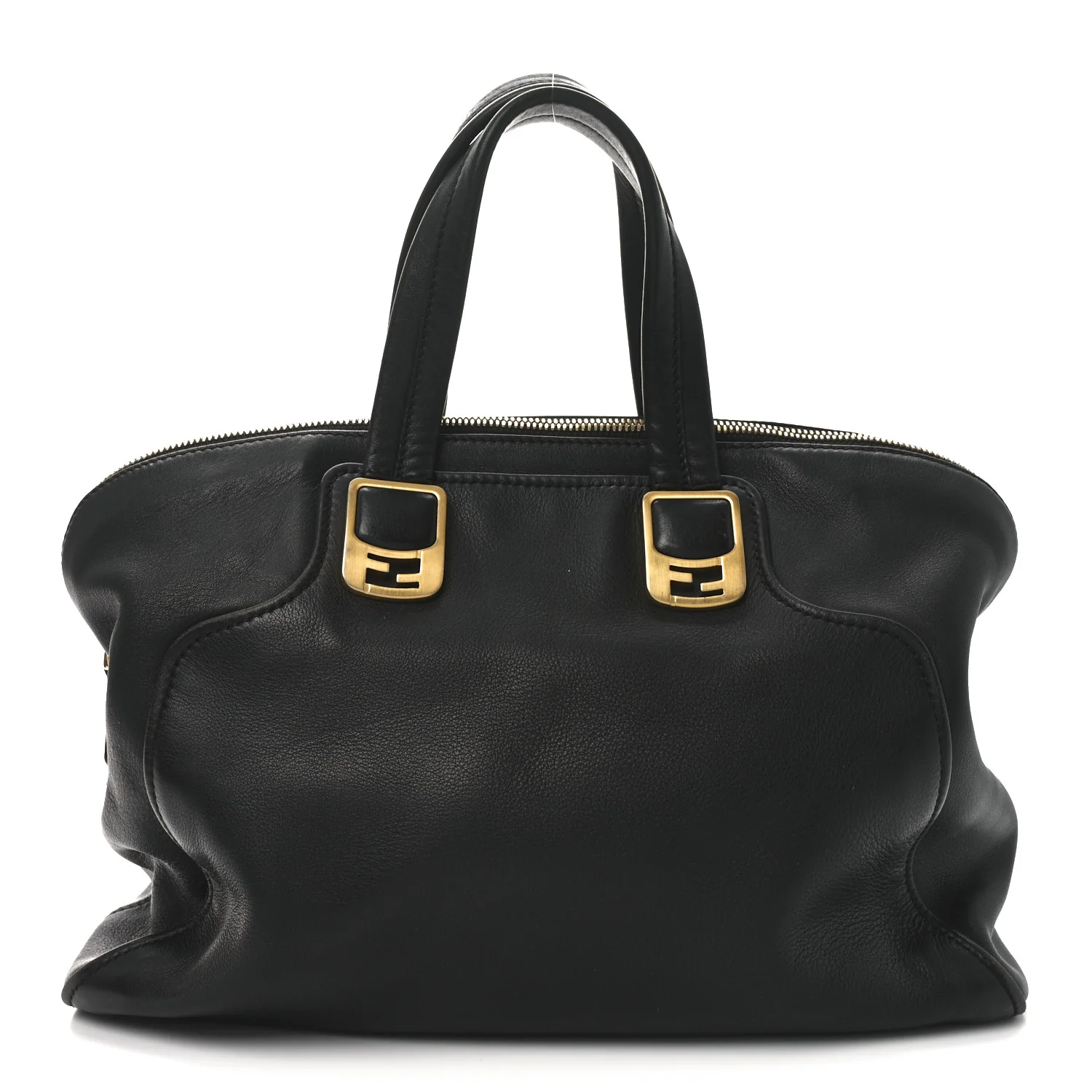 Vitello Dolce Marmol Large Chameleon Tote Black