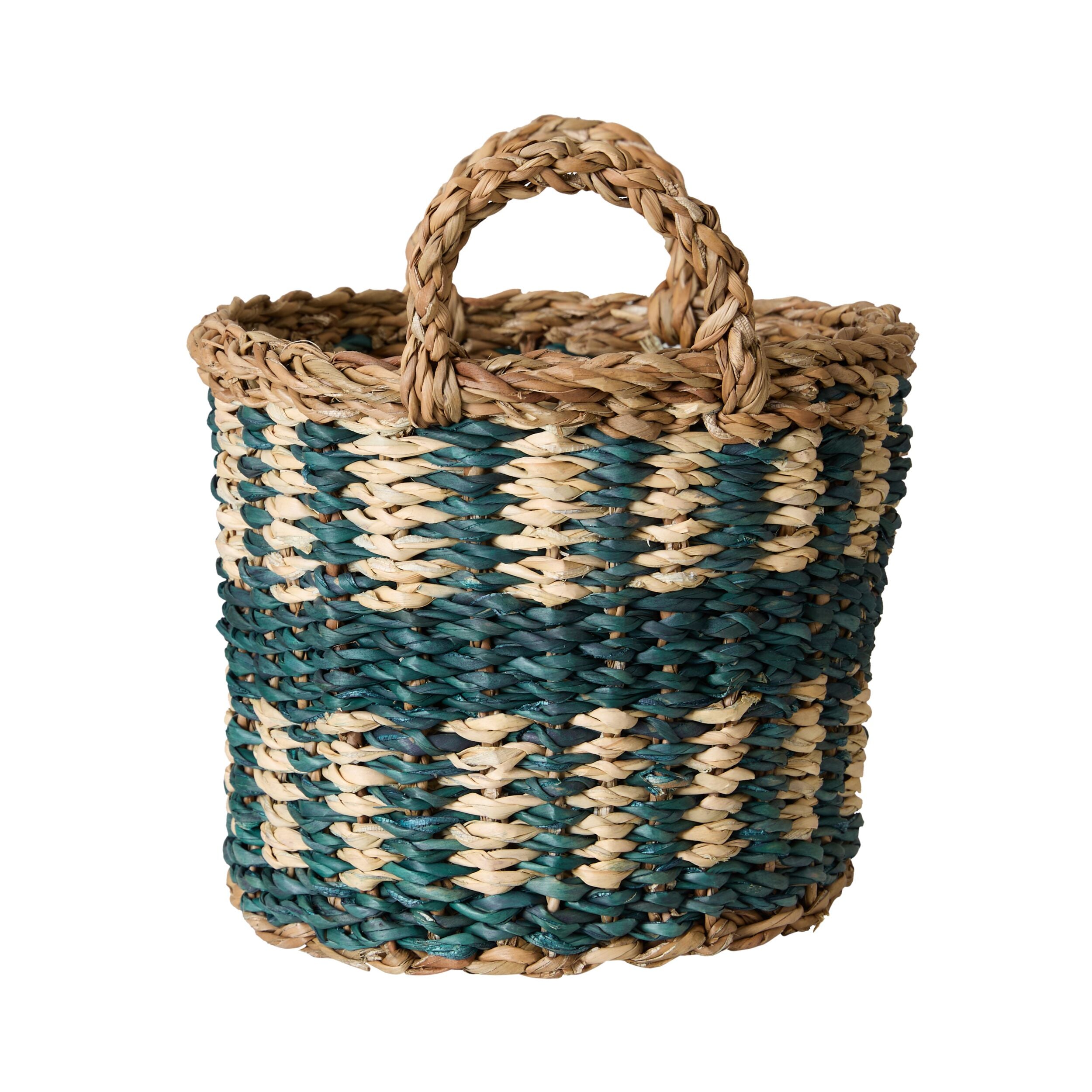 Elira Stripe Basket with Handles