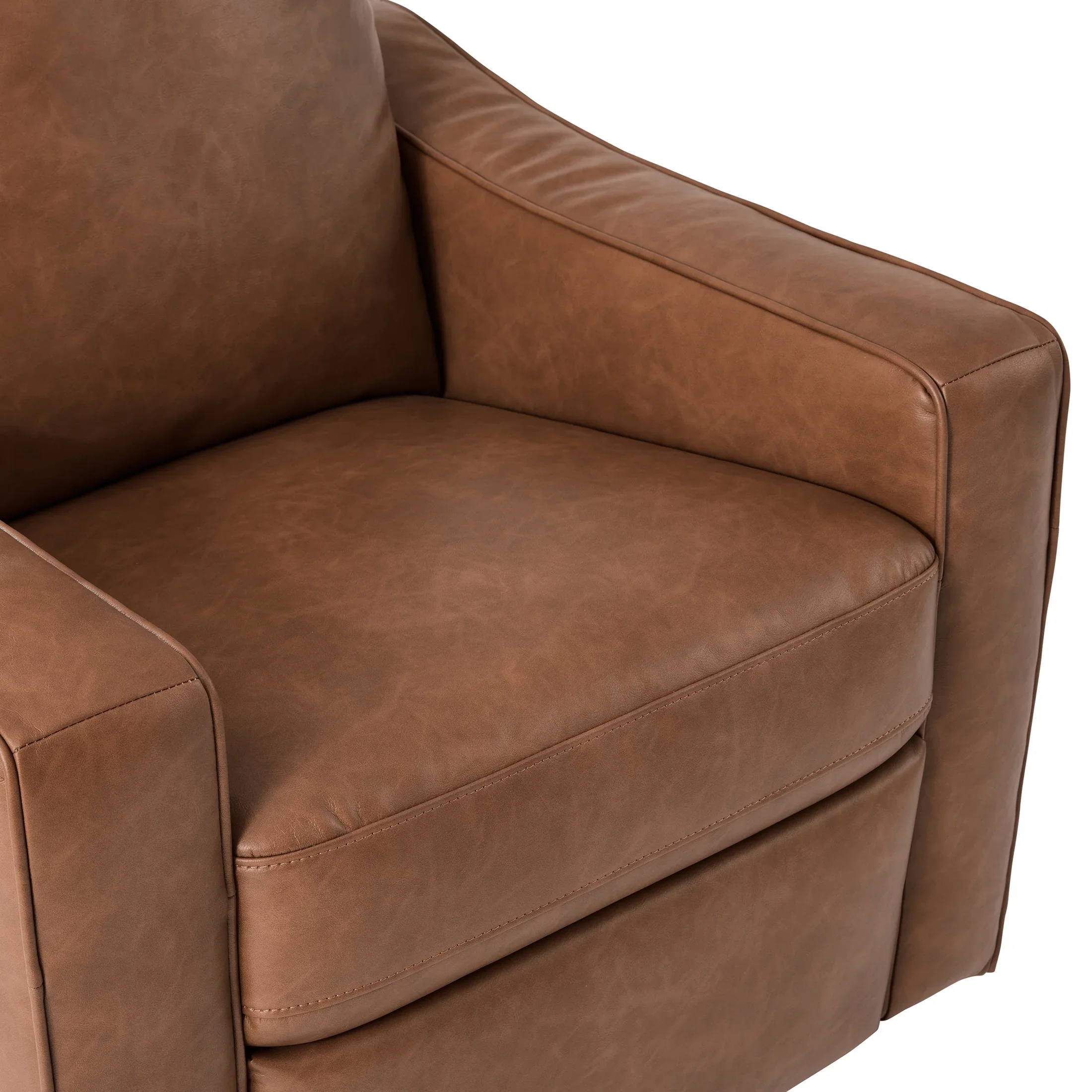 Better Homes & Gardens Allen Push-Button Power Recliner Chair, Cocoa Faux Leather