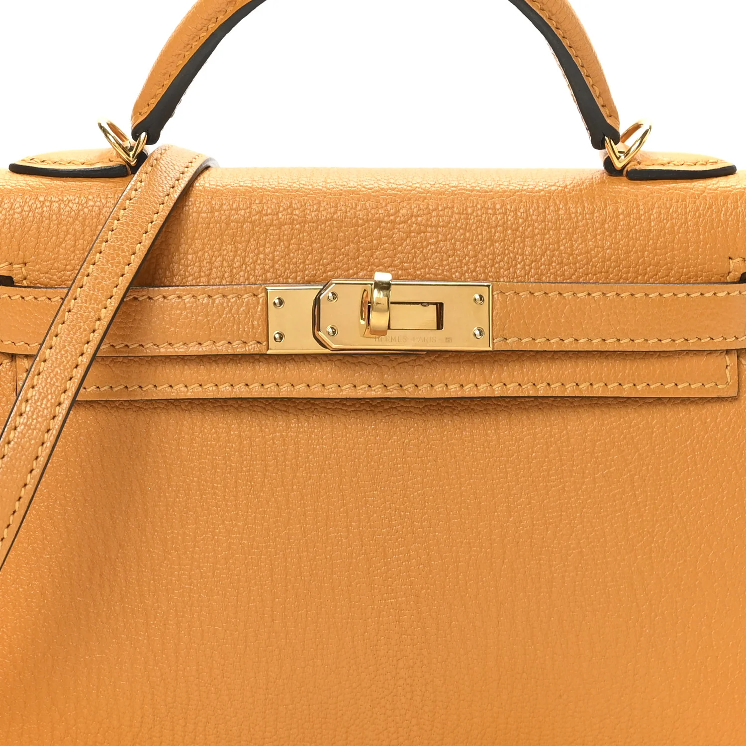 Chevre Chamkila Mini Kelly Sellier 20 Jaune D'or