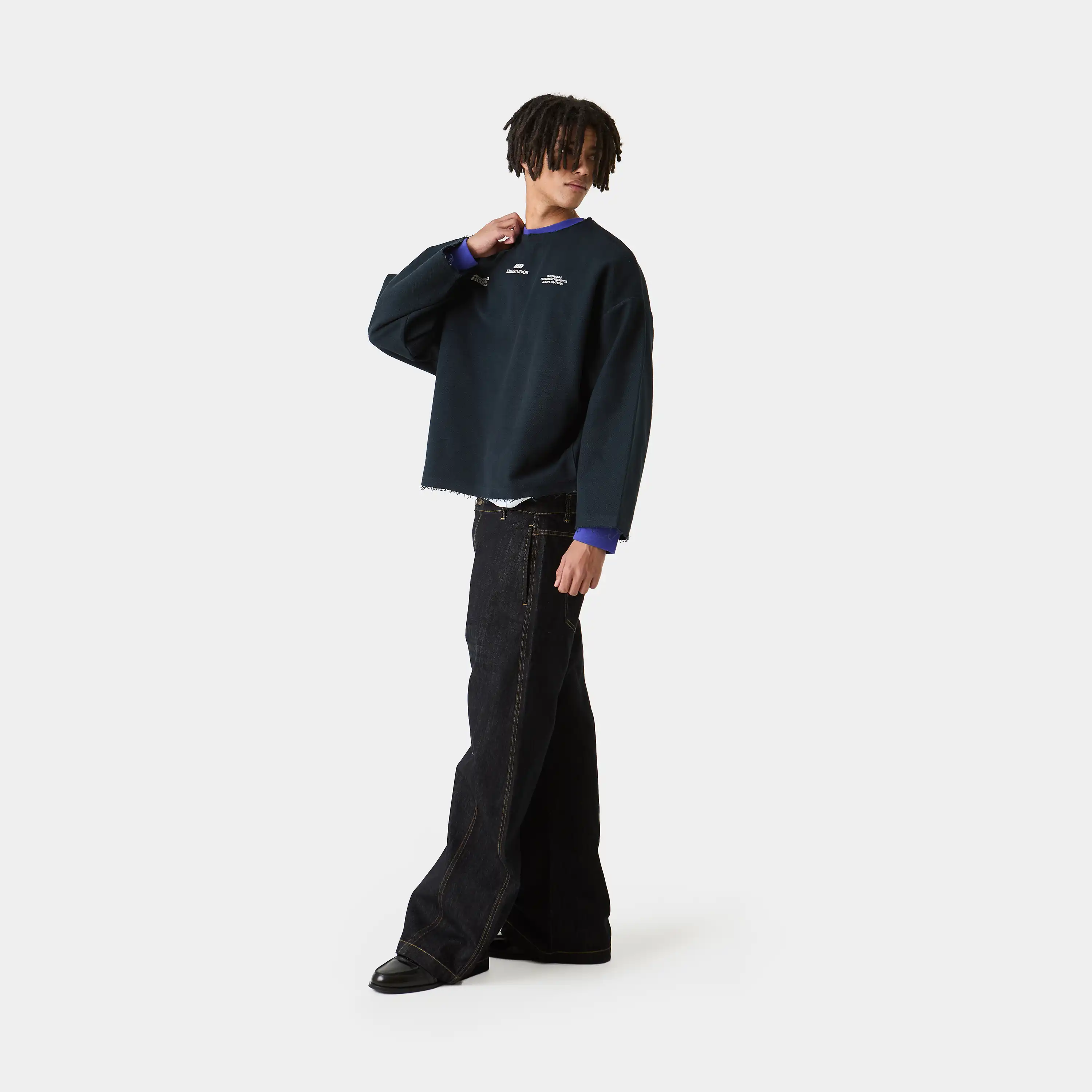 Suit Navy Oversized Crewneck