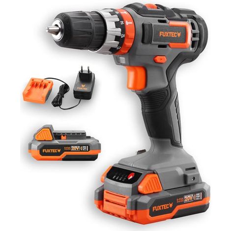 Perceuse-visseuse à percussion sans fil 20V FUXTEC FX-E1SBS20 - Set avec 2 batteries 2Ah et chargeur 1A — vue 1