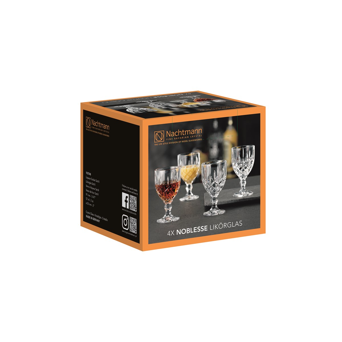 Noblesse likørglass 5,7 cl 4 stk