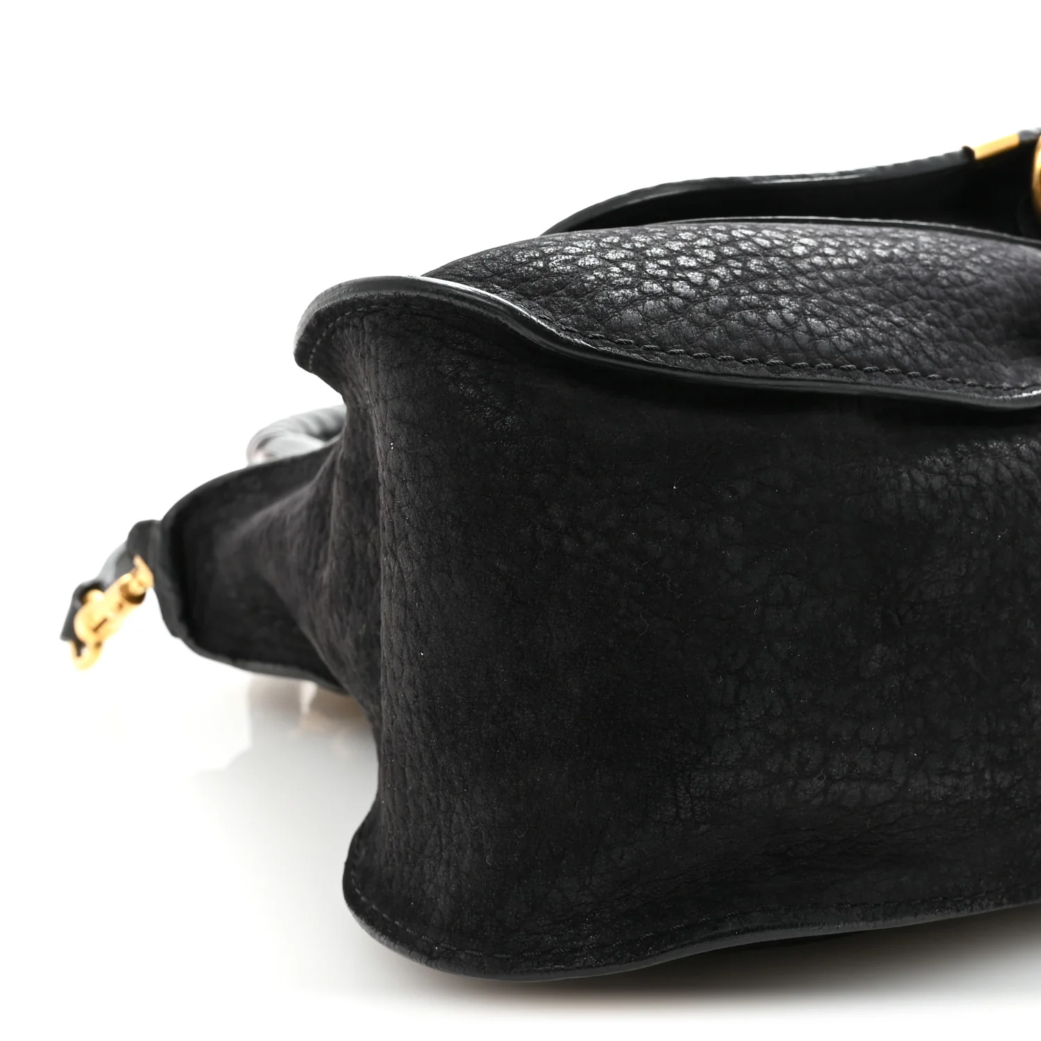 Nubuck Calfskin Medium Marcie Satchel Black