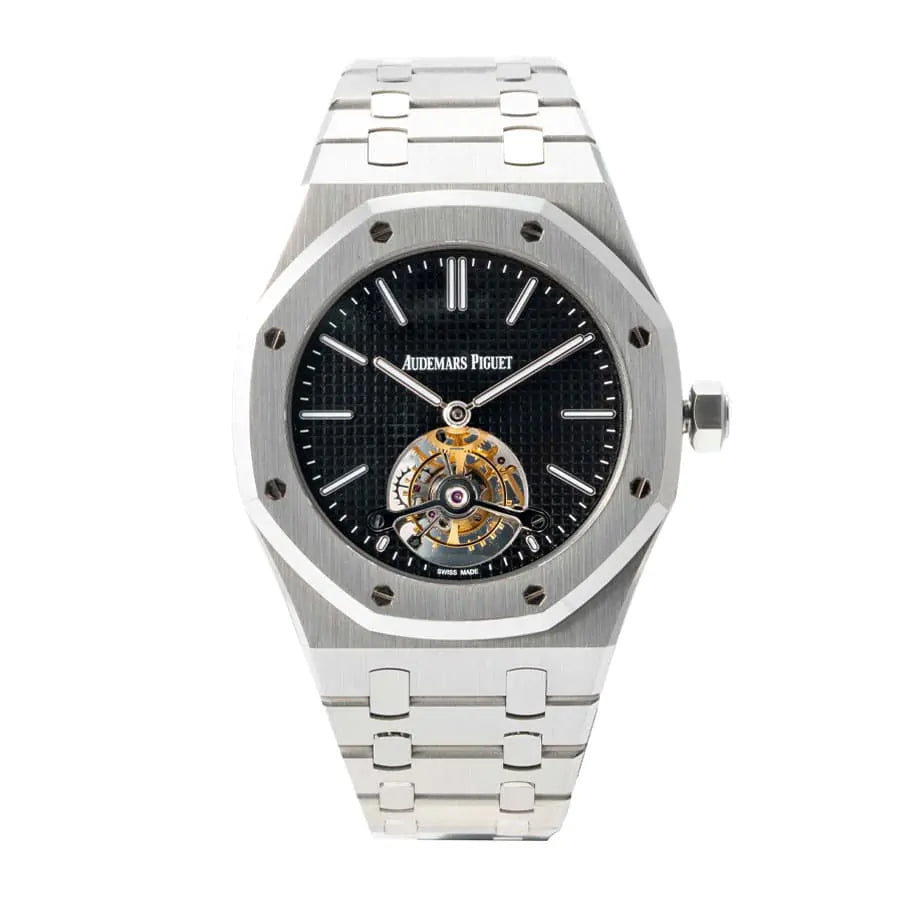 【Super Clone】Audemars piguet Royal Oak Selfwinding Tourbillon 41MM Black Dial Watch