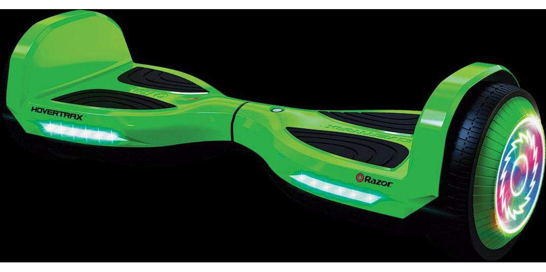 Hovertrax Brights Green with LED Lights  UL2272 Certified Hoverboard for Child Age 8+