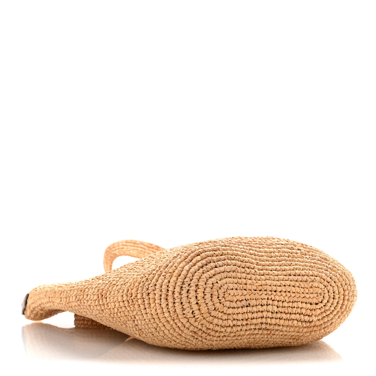 Raffia Mini Slit Tote Bag Natural Tan